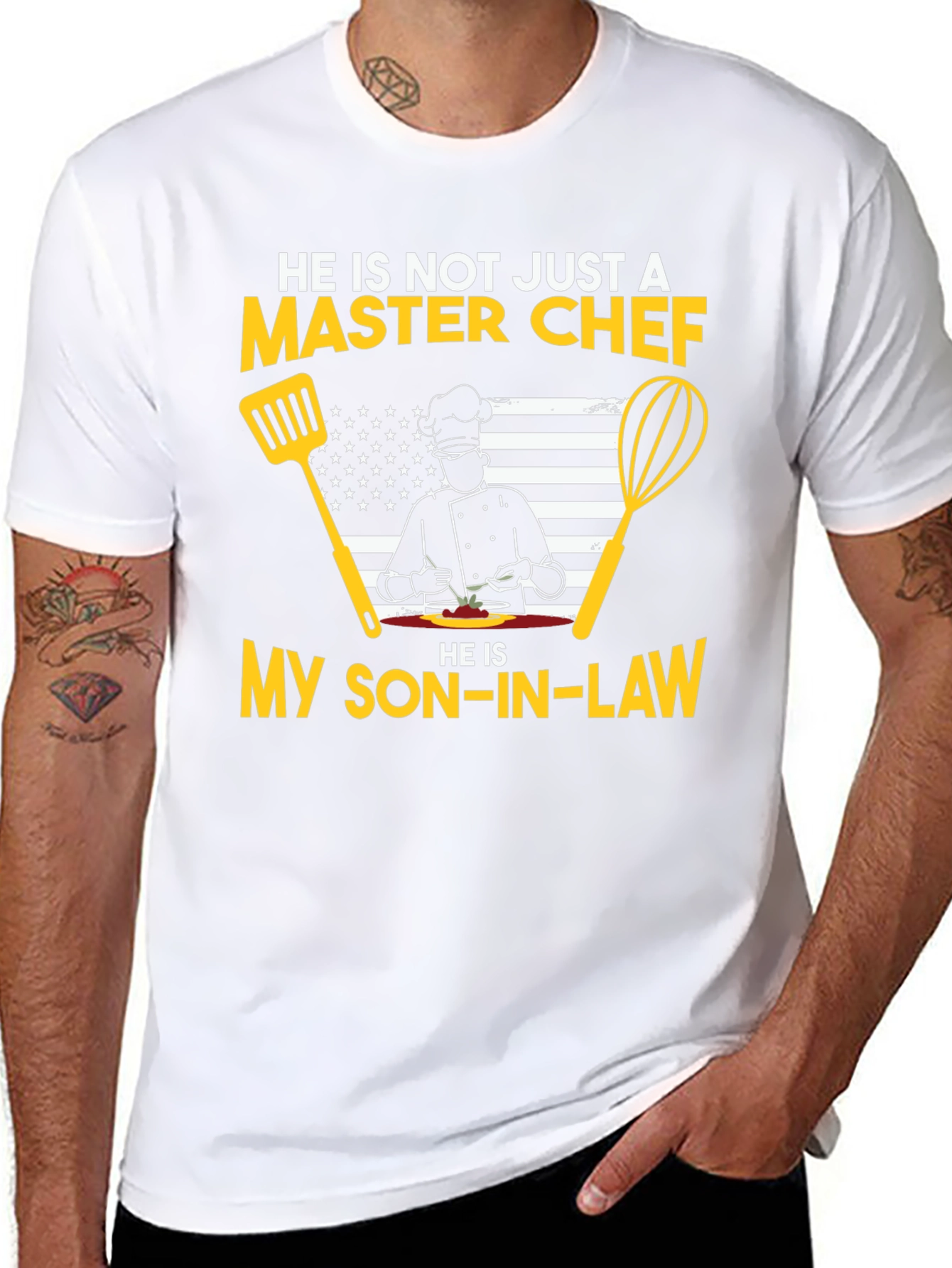 Black Master Chef Son-in-Law T-Shirt view 8