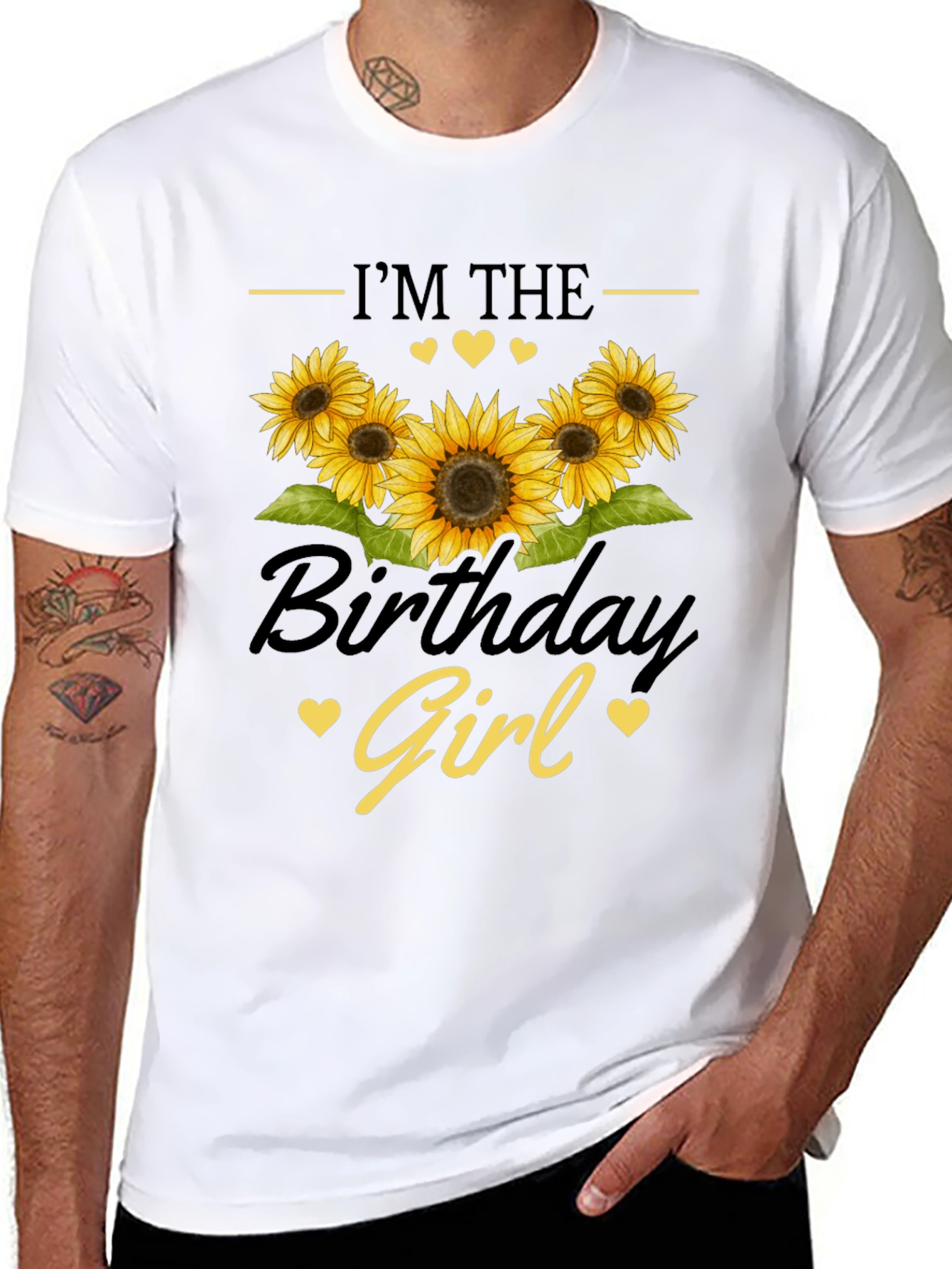 Black Birthday Girl Sunflower Graphic Tee view 8