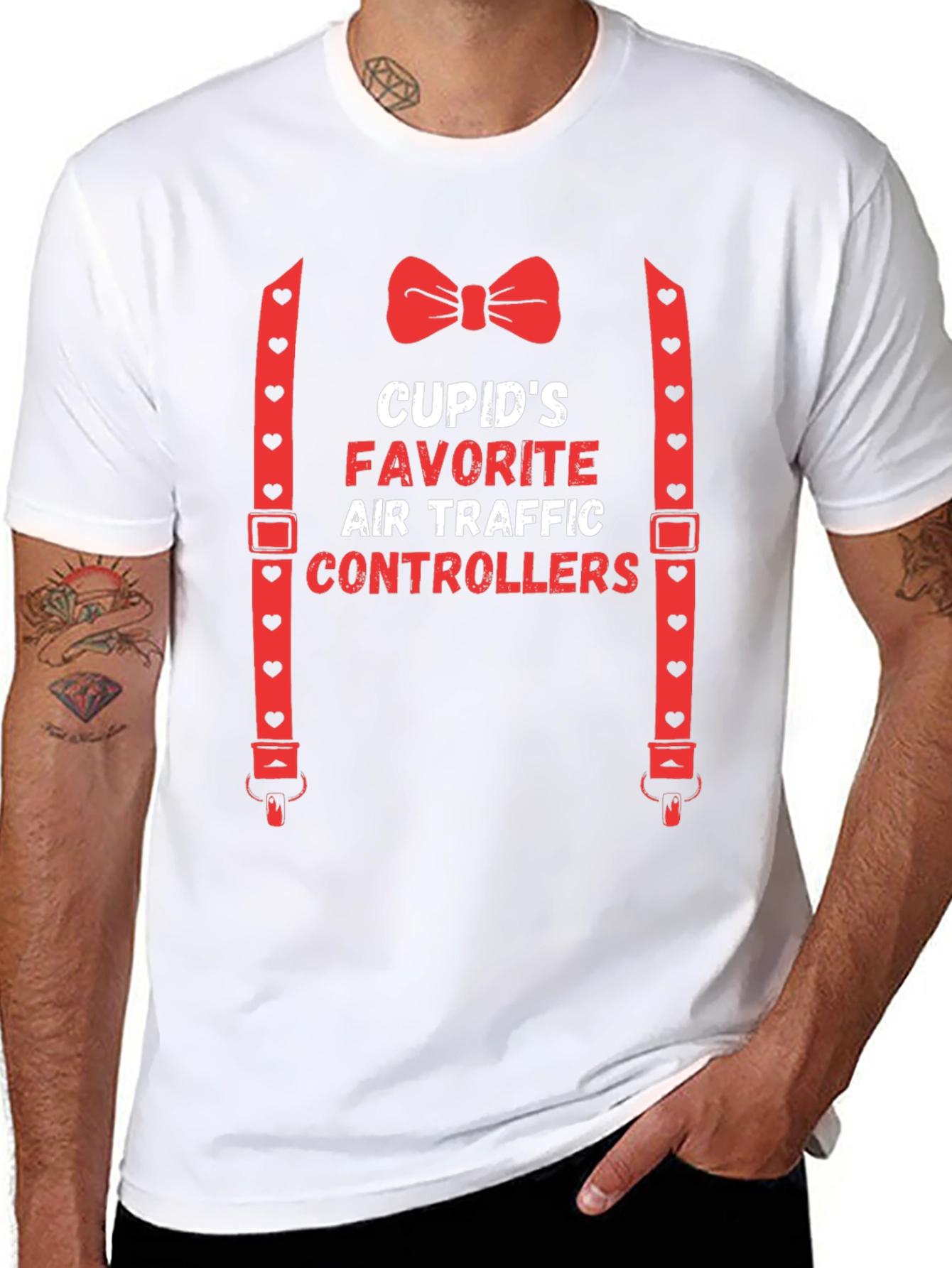 Black Cupid's Favorite Air Traffic Controllers T-Shirt view 8