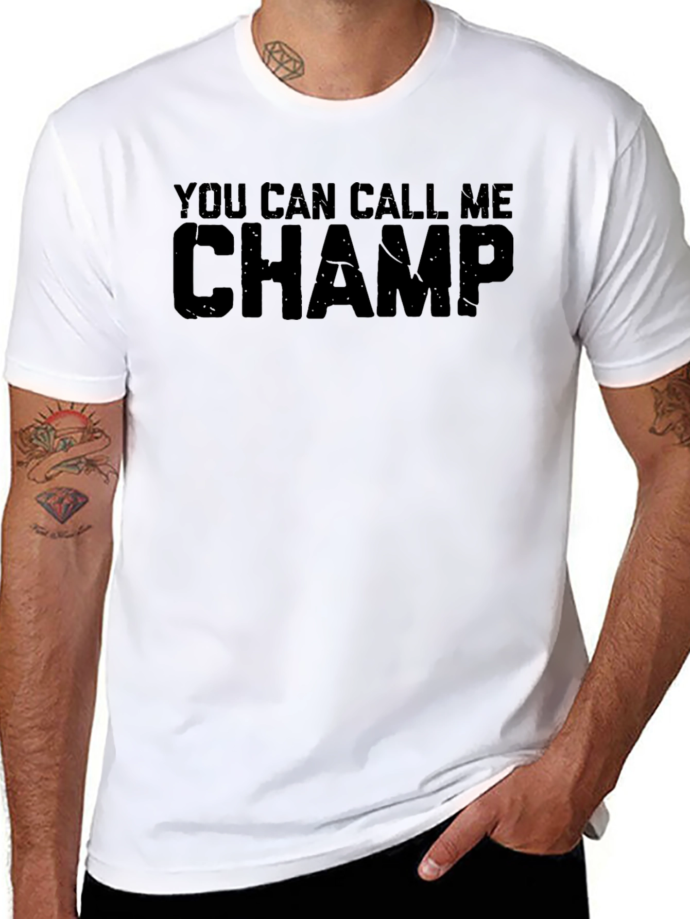 Black You Can Call Me Champ T-Shirt - Mens view 8