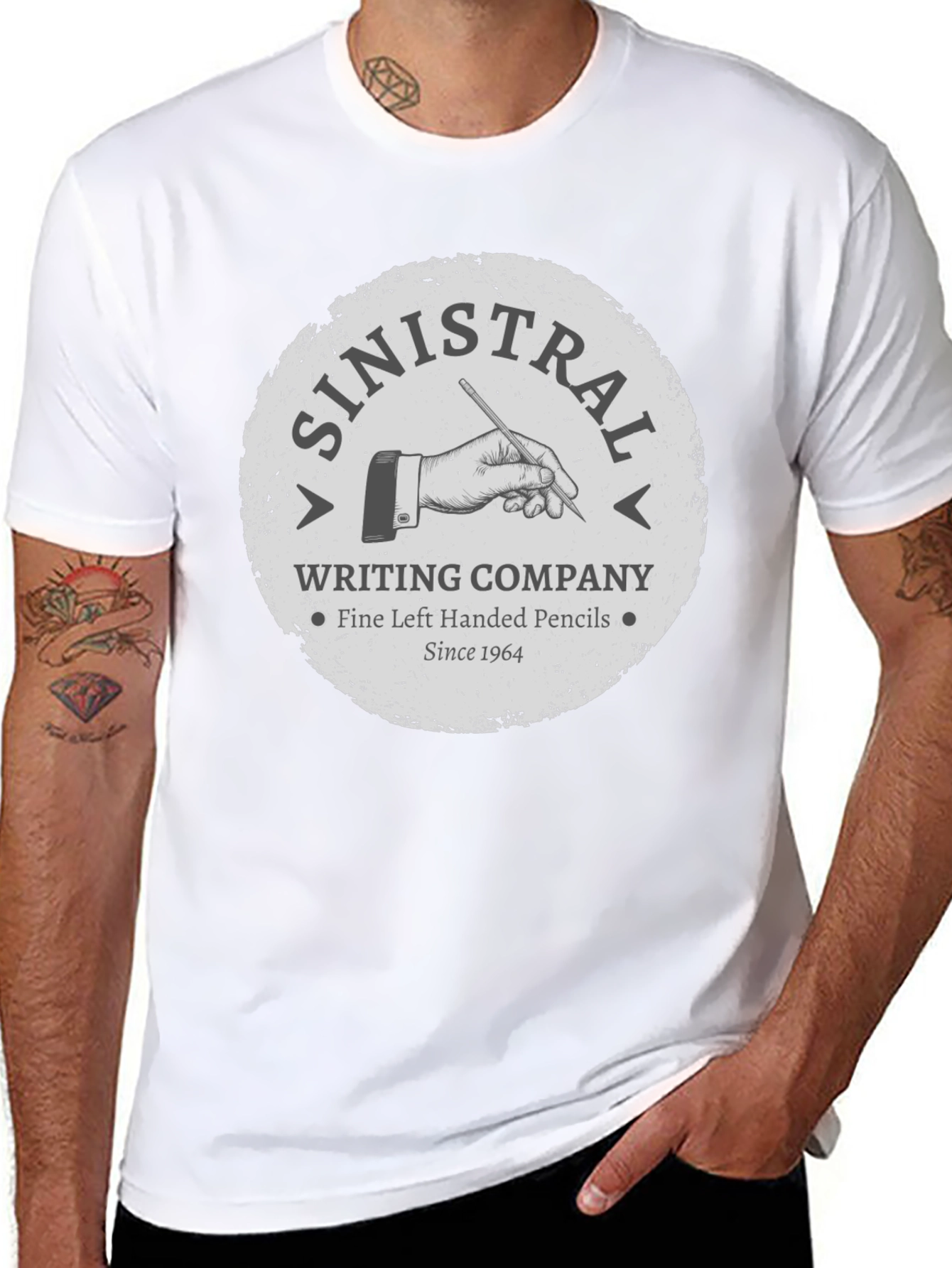 Black Sinistral Writing Company T-Shirt view 8