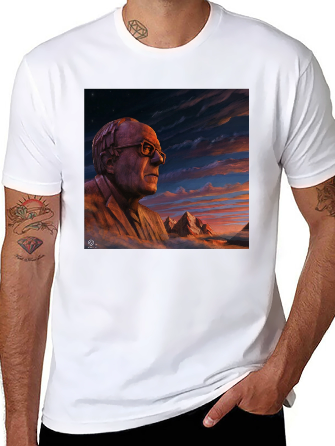 Artistic Portrait Graphic T-Shirt - 8
