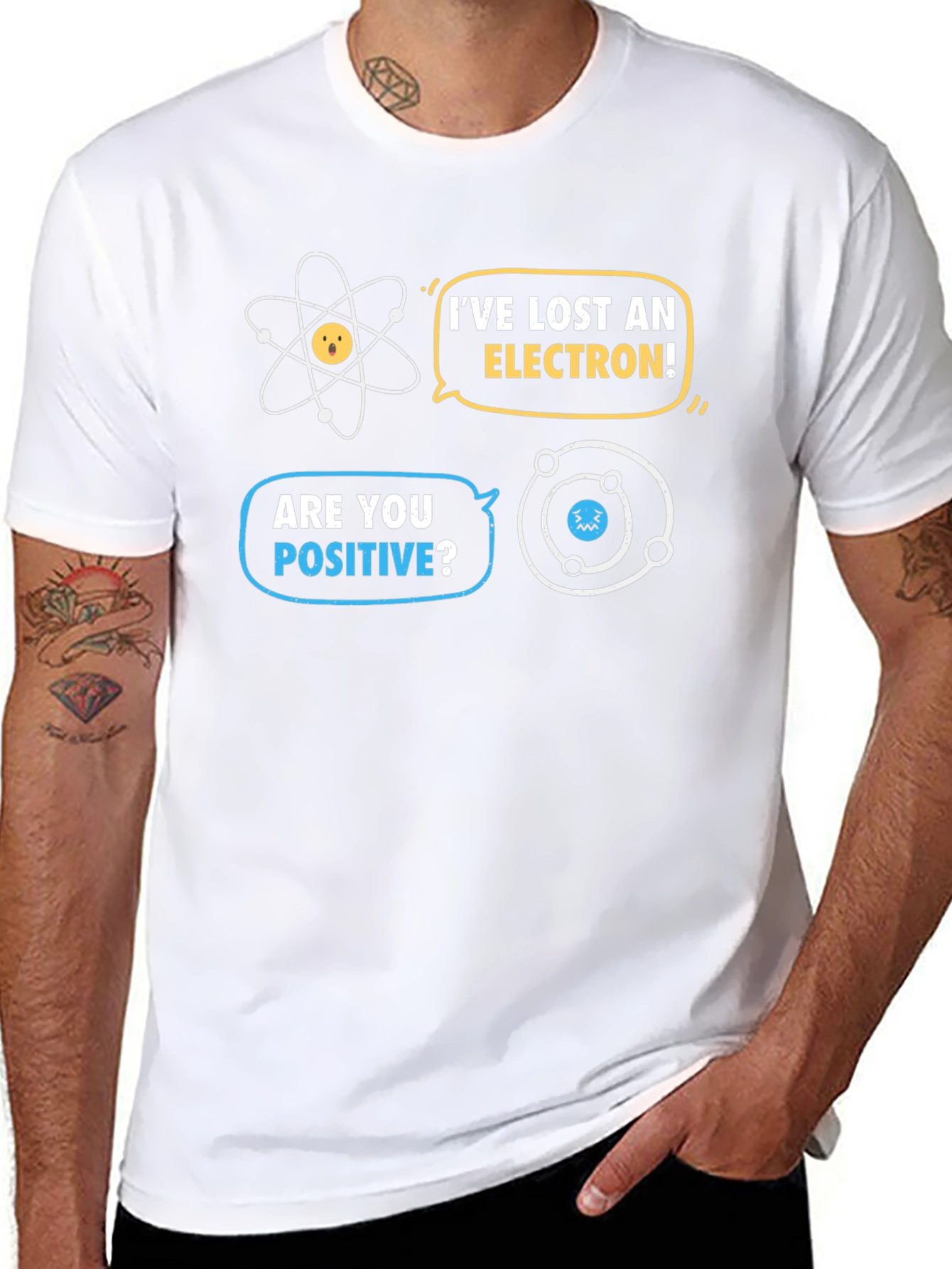 Black Funny Chemistry T-Shirt - I've Lost An Electron view 8
