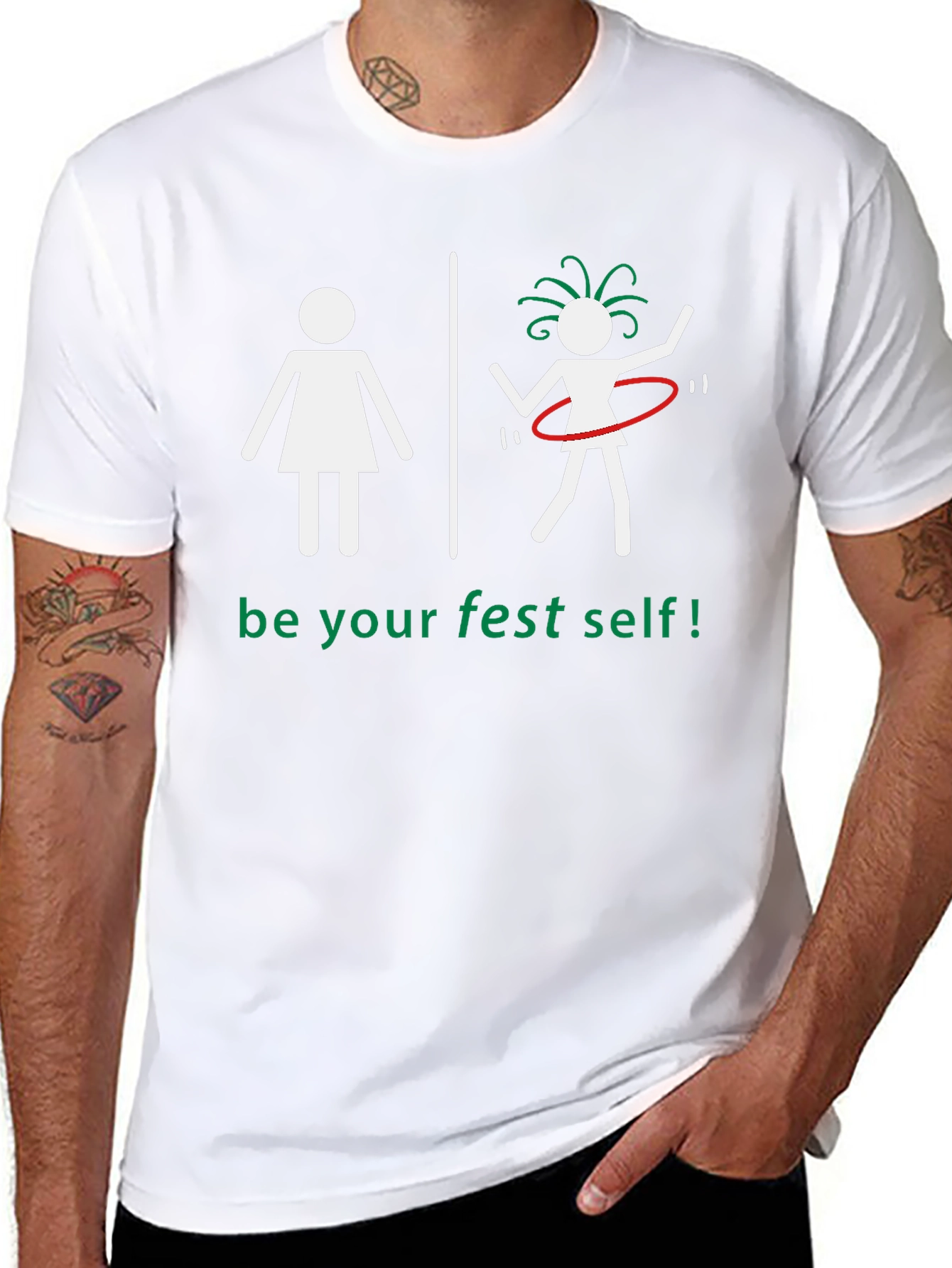 Black Be Your Fest Self Graphic Tee view 8