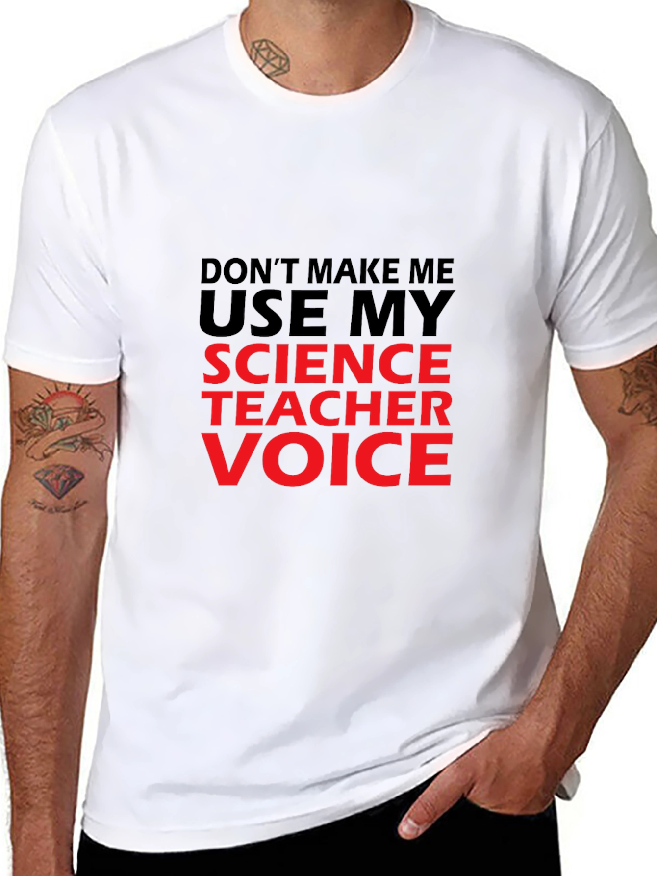 Black Science Teacher Voice T-Shirt - Funny Sarcastic Tee view 8