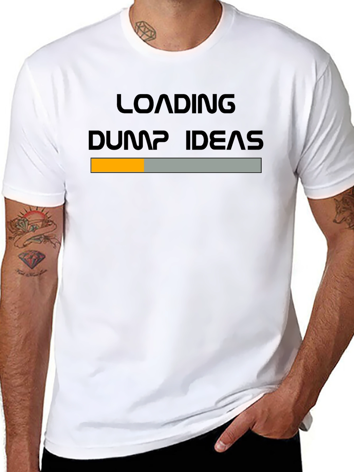 Black Loading Dump Ideas Graphic Tee - Funny Novelty T-Shirt view 8