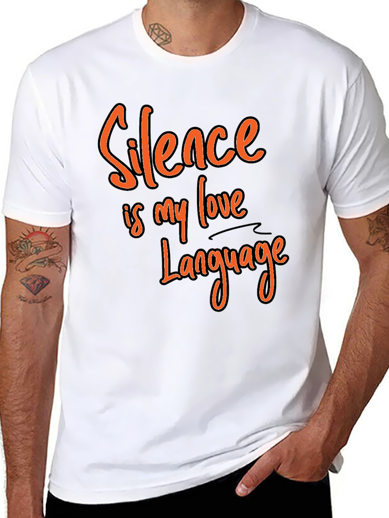 Black Silence is My Love Language Graphic Tee view 8
