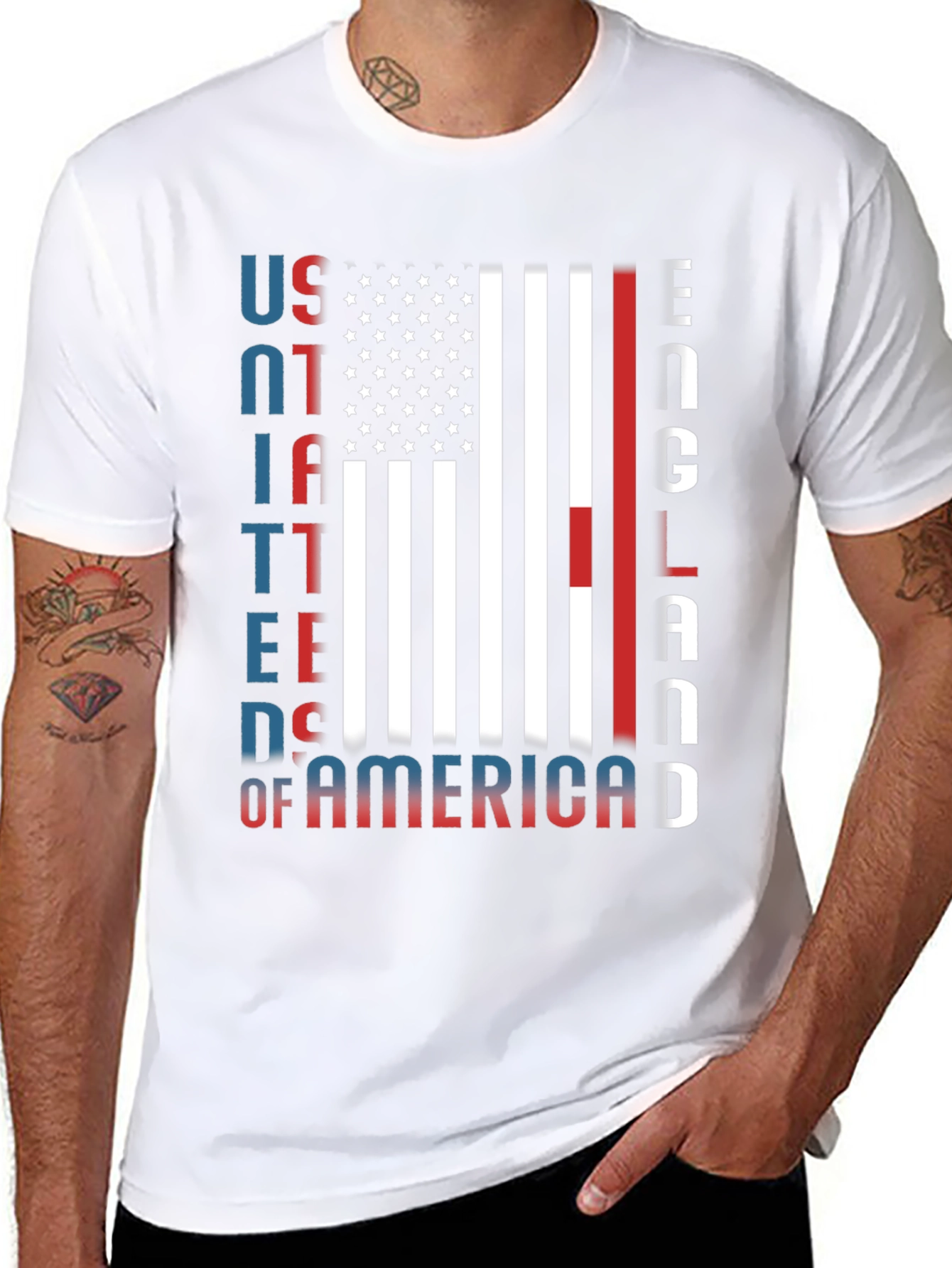 Black United States of England T-Shirt view 8