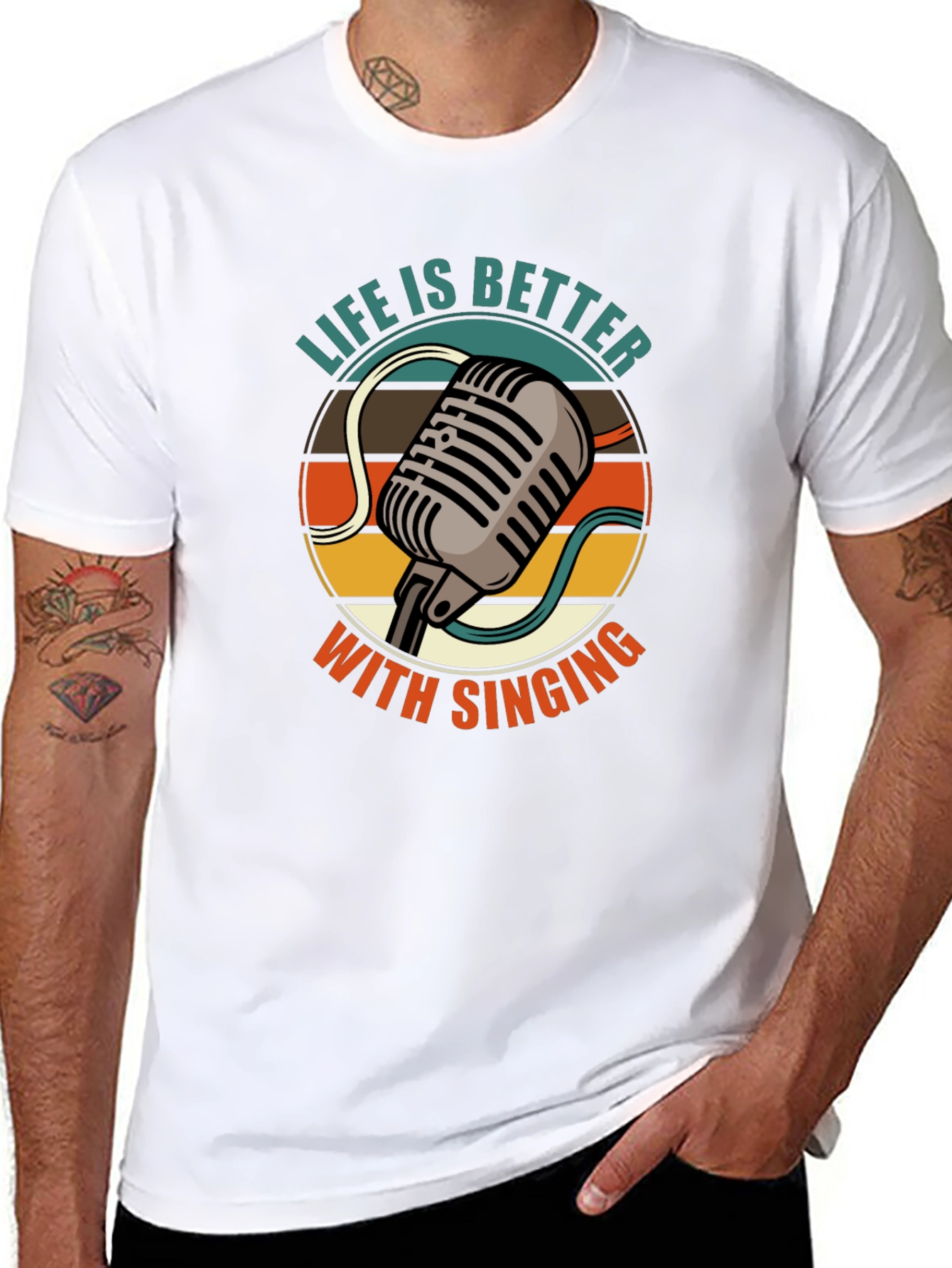 Black Life is Better with Singing Graphic Tee view 8