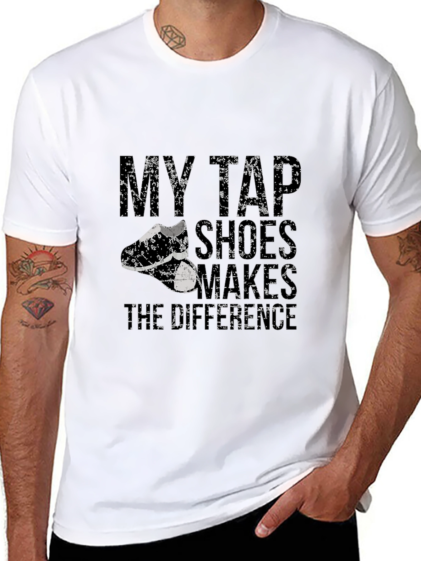 Black My Tap Shoes Makes the Difference Black T-Shirt view 8