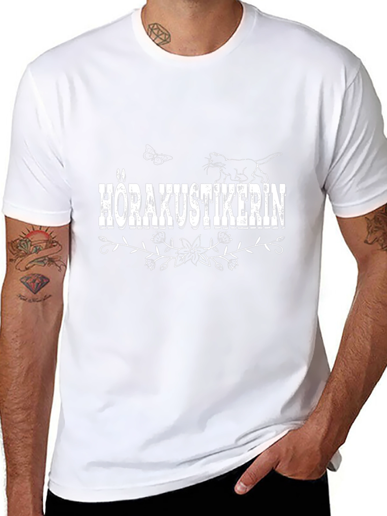 Hörakustikerin Cat Black T-Shirt - 8