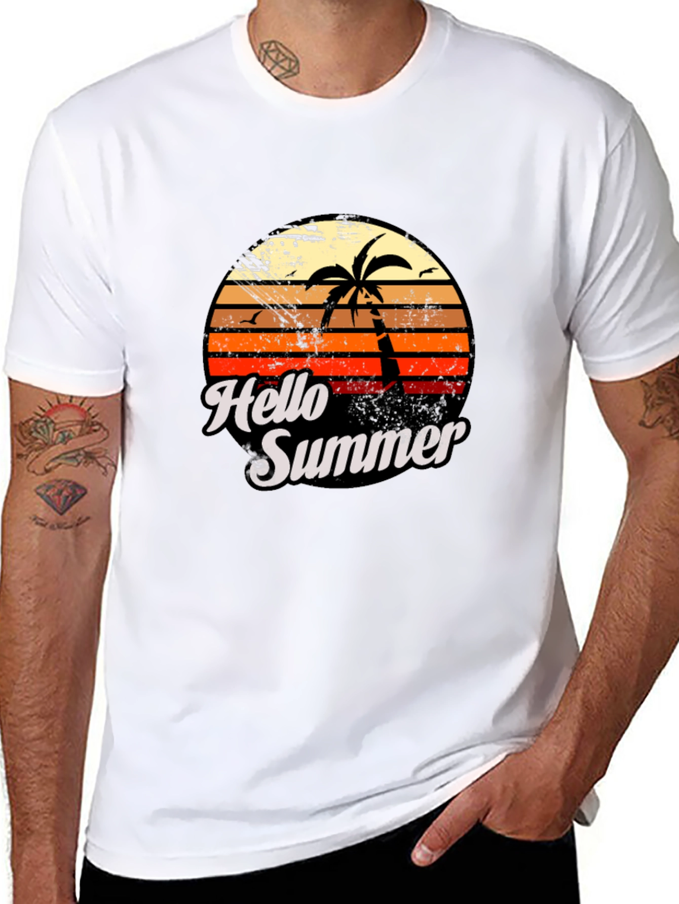 Black Hello Summer Graphic Tee view 8