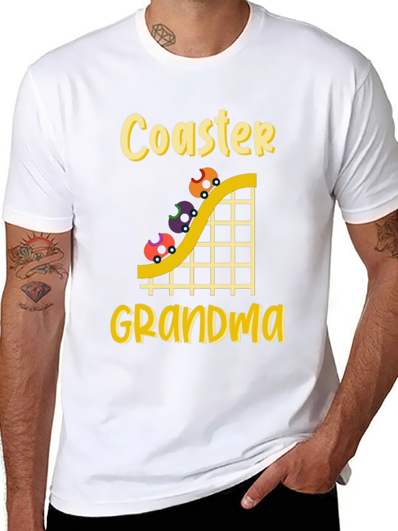Black Coaster Grandma Black T-Shirt view 8