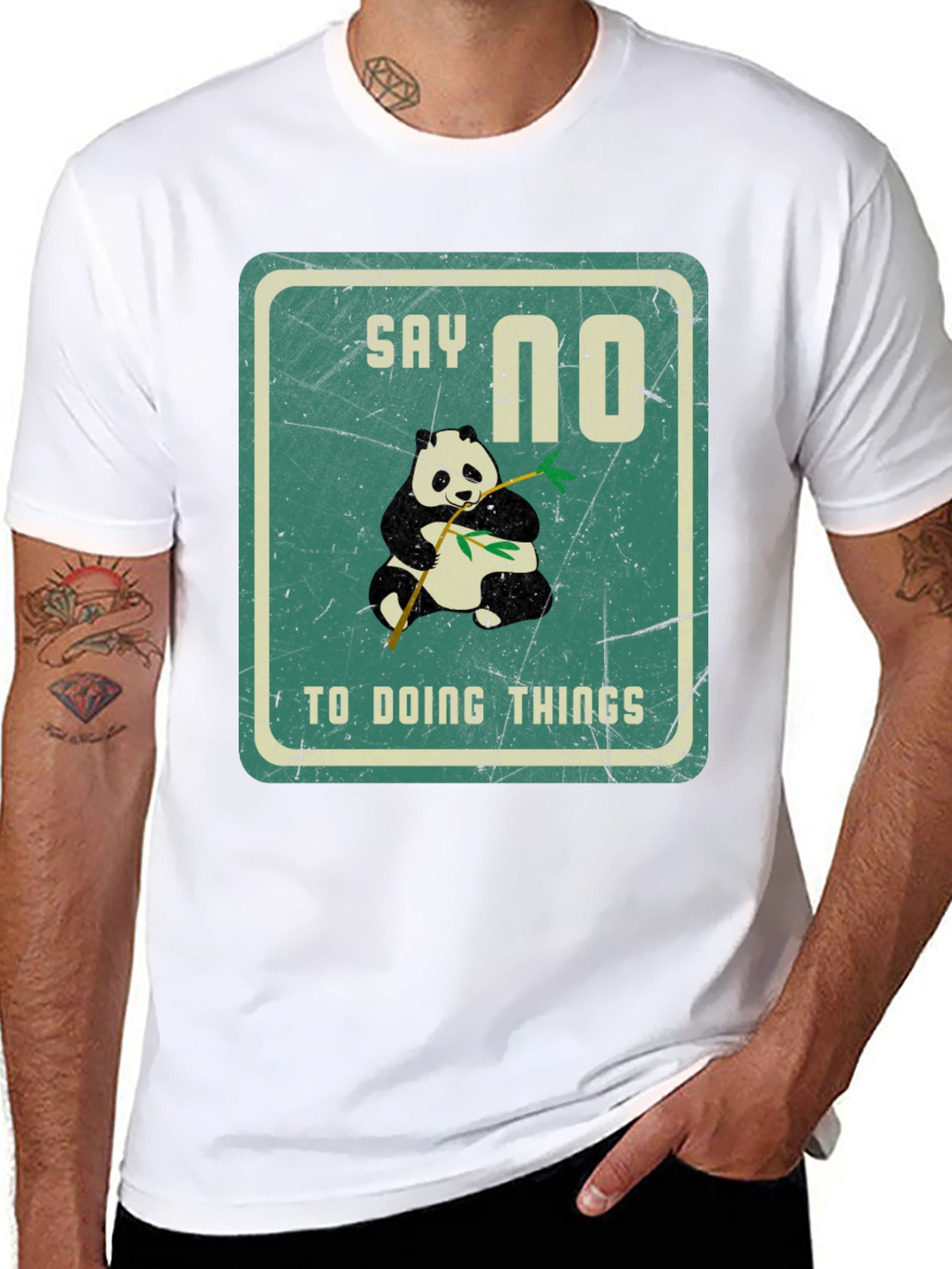 Black Say No To Doing Things T-Shirt view 8
