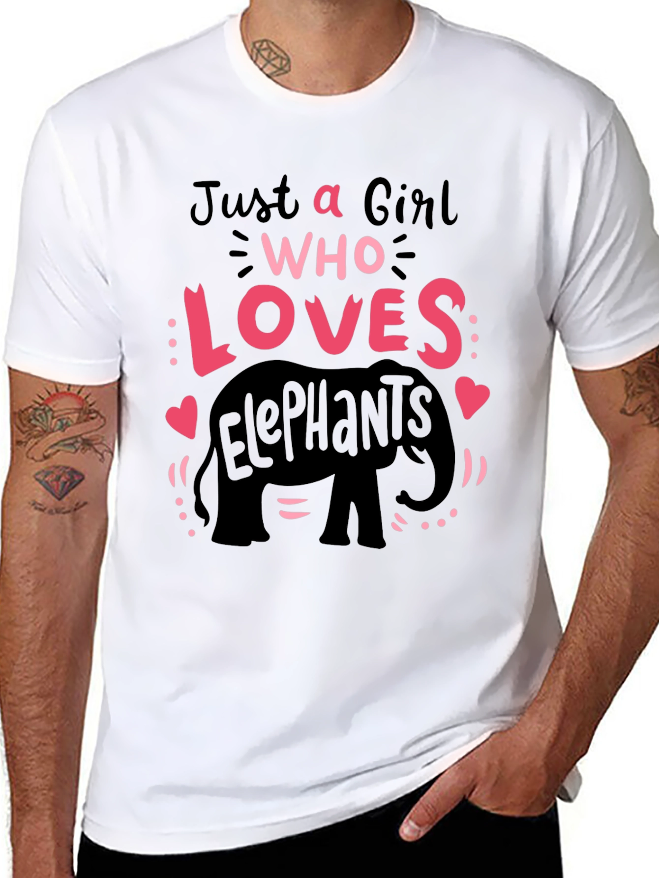 Black Girl Who Loves Elephants T-Shirt Cute Animal Tee view 8