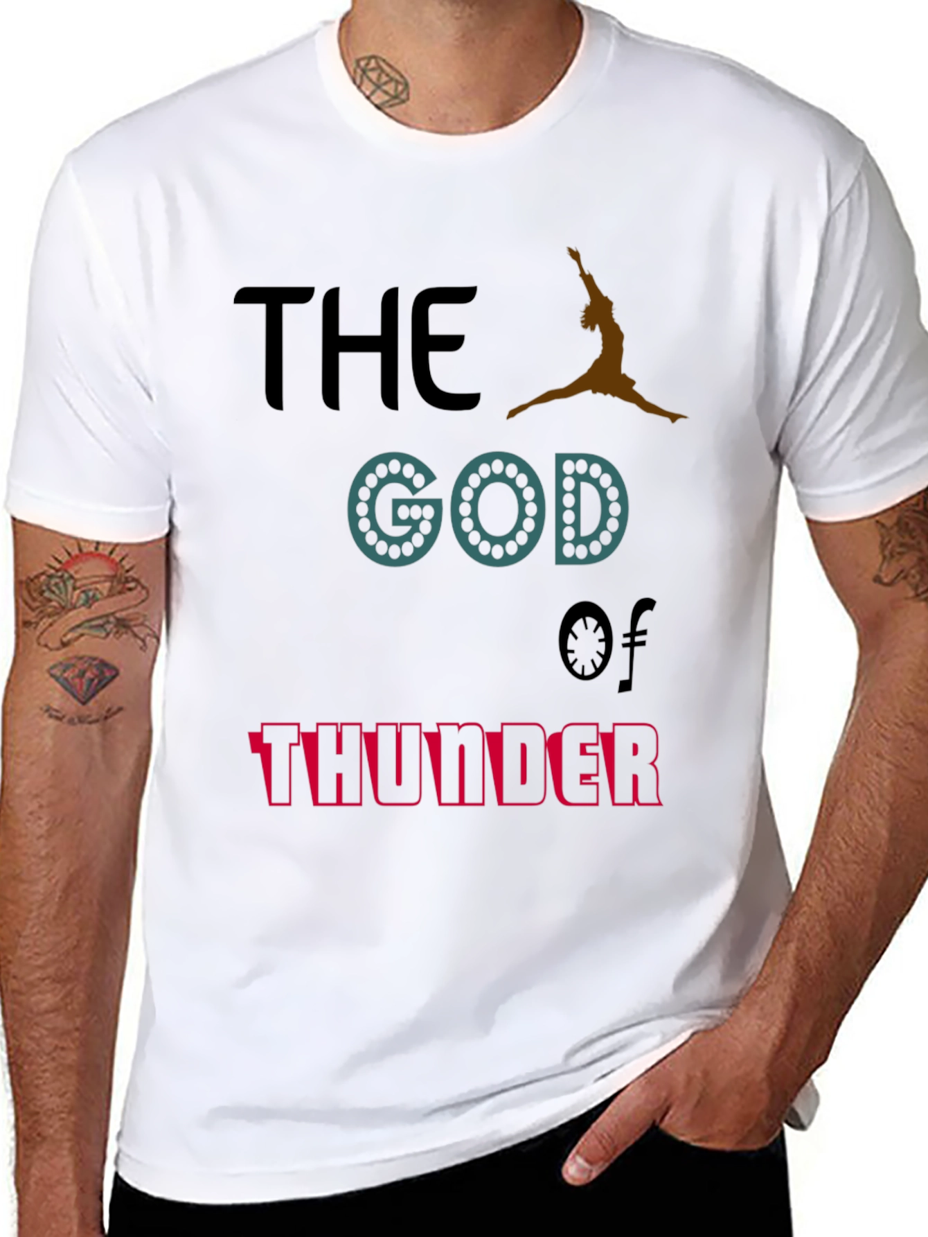Black God of Thunder Graphic Tee view 8