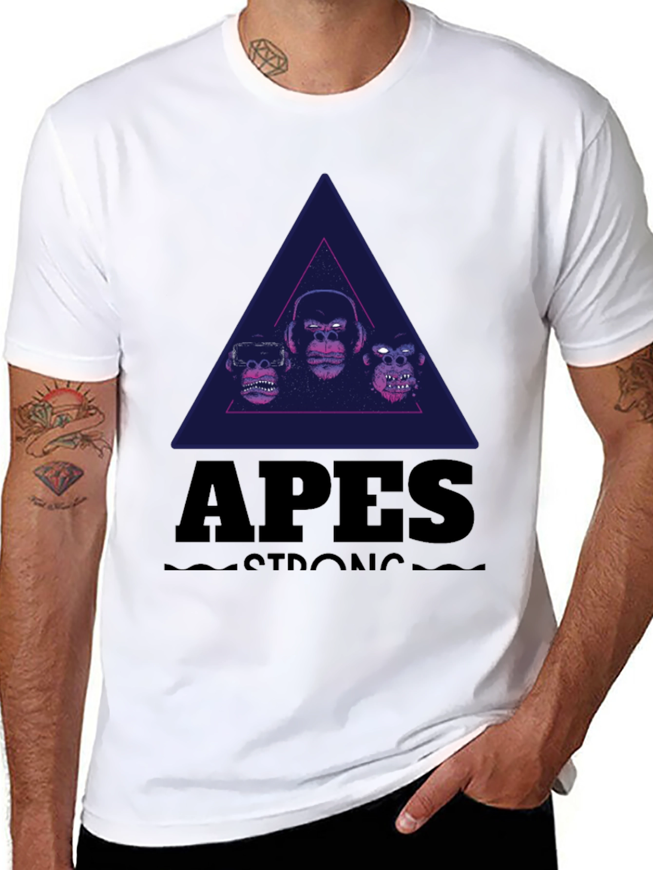 Black Apes Strong Graphic Tee - Black view 8