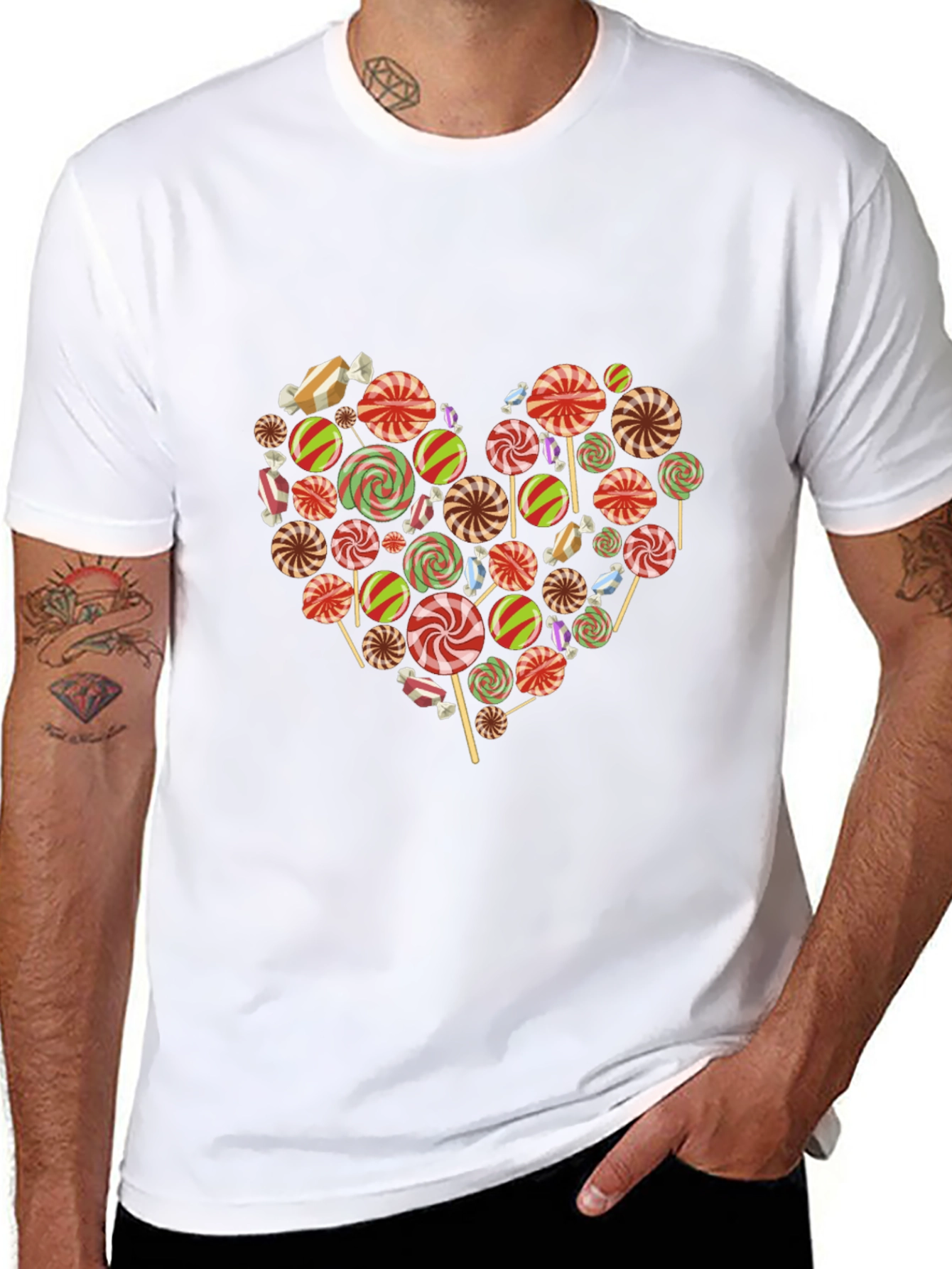 Black Candy Heart Graphic Tee - Sweet Love view 8