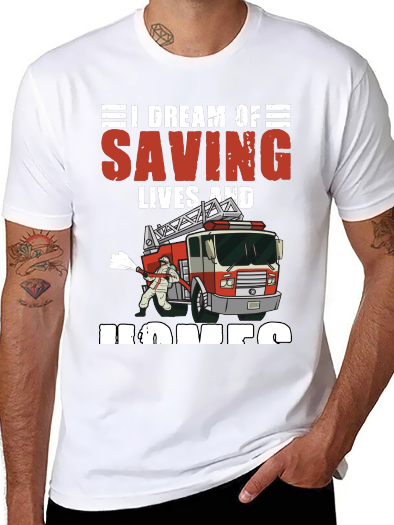 Black Firefighter Dream T-Shirt view 8