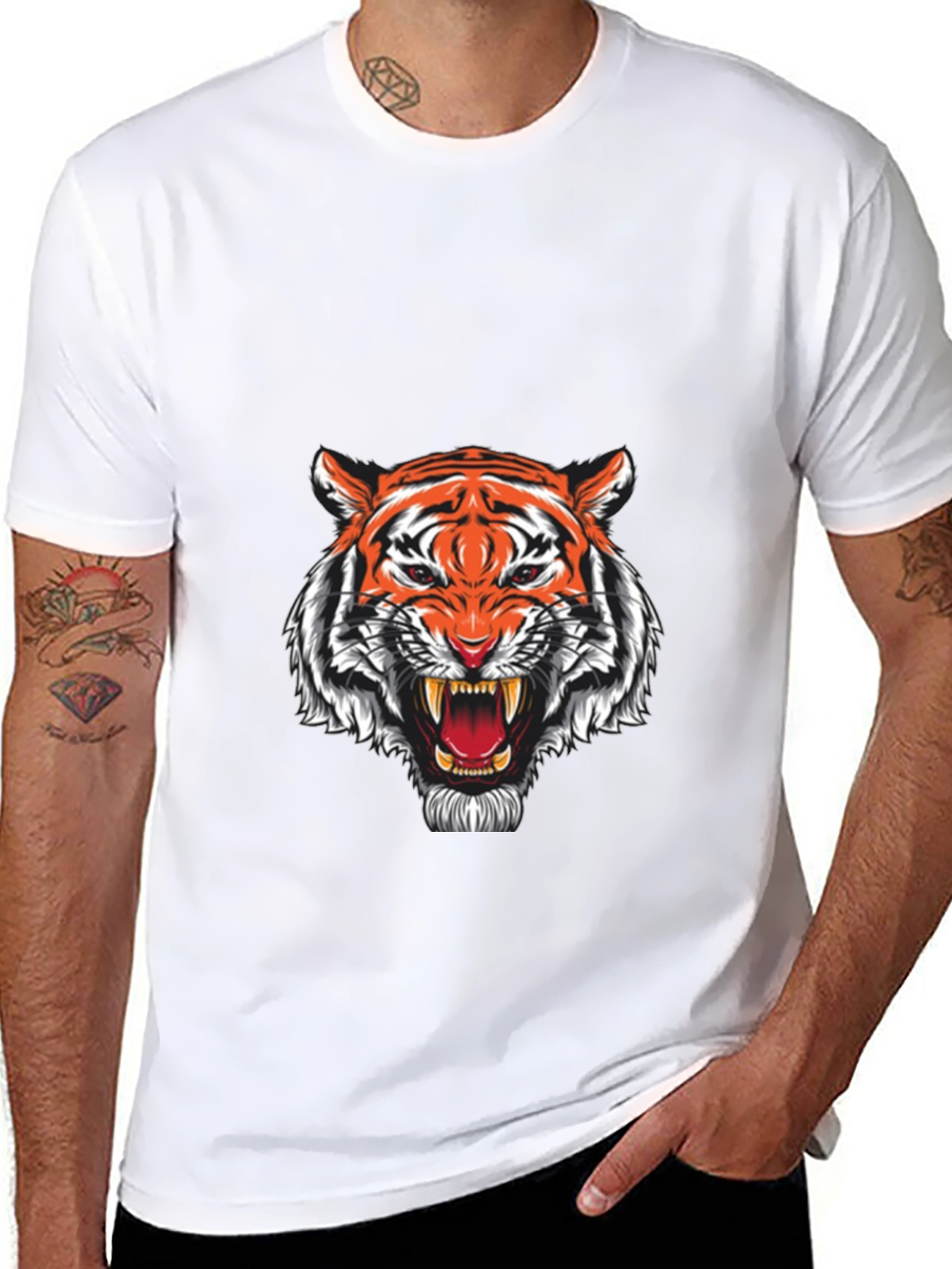 Black Black Tiger Graphic T-Shirt - Fierce Style view 8