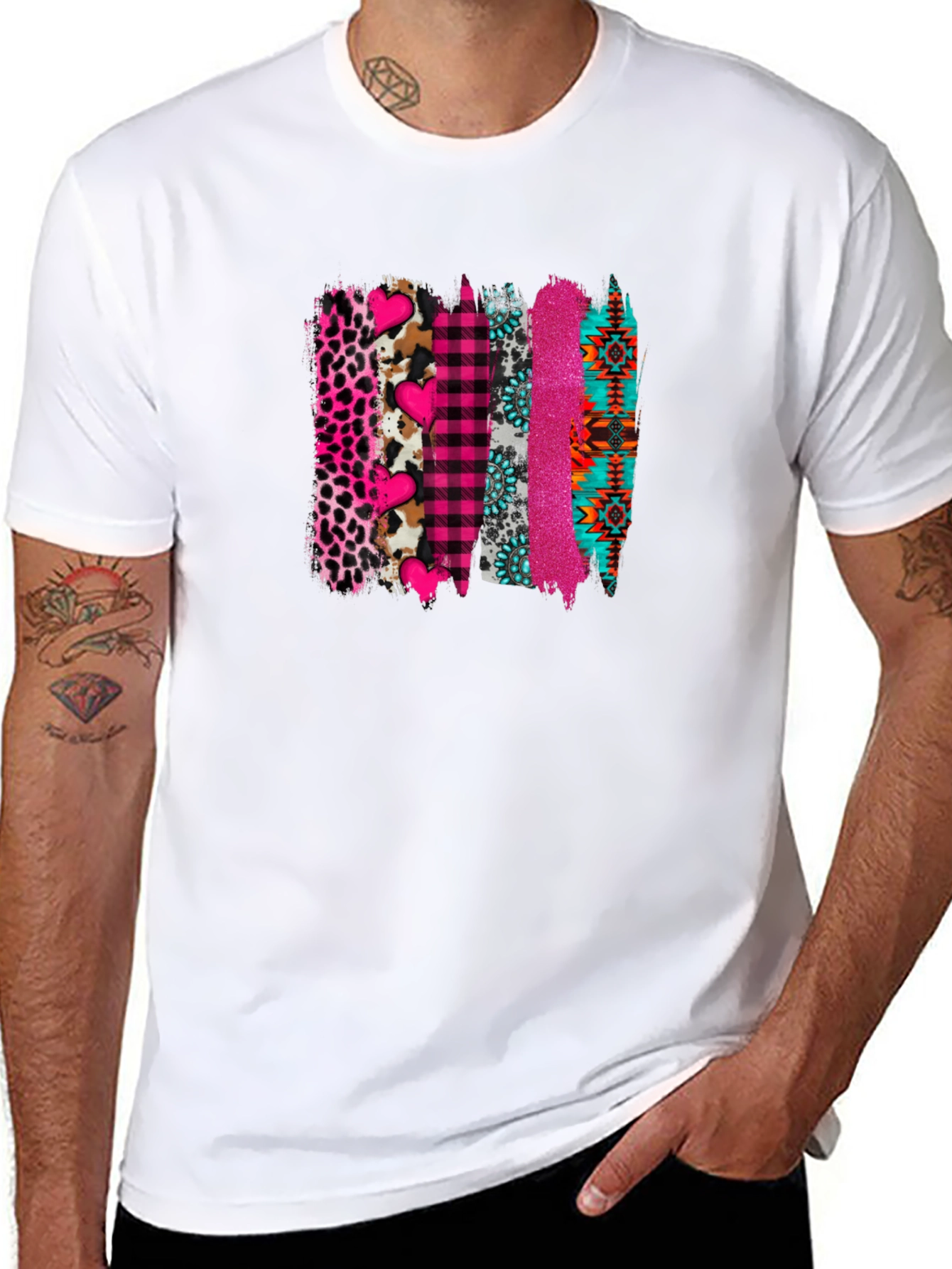 Black Funky Pattern T-Shirt view 8