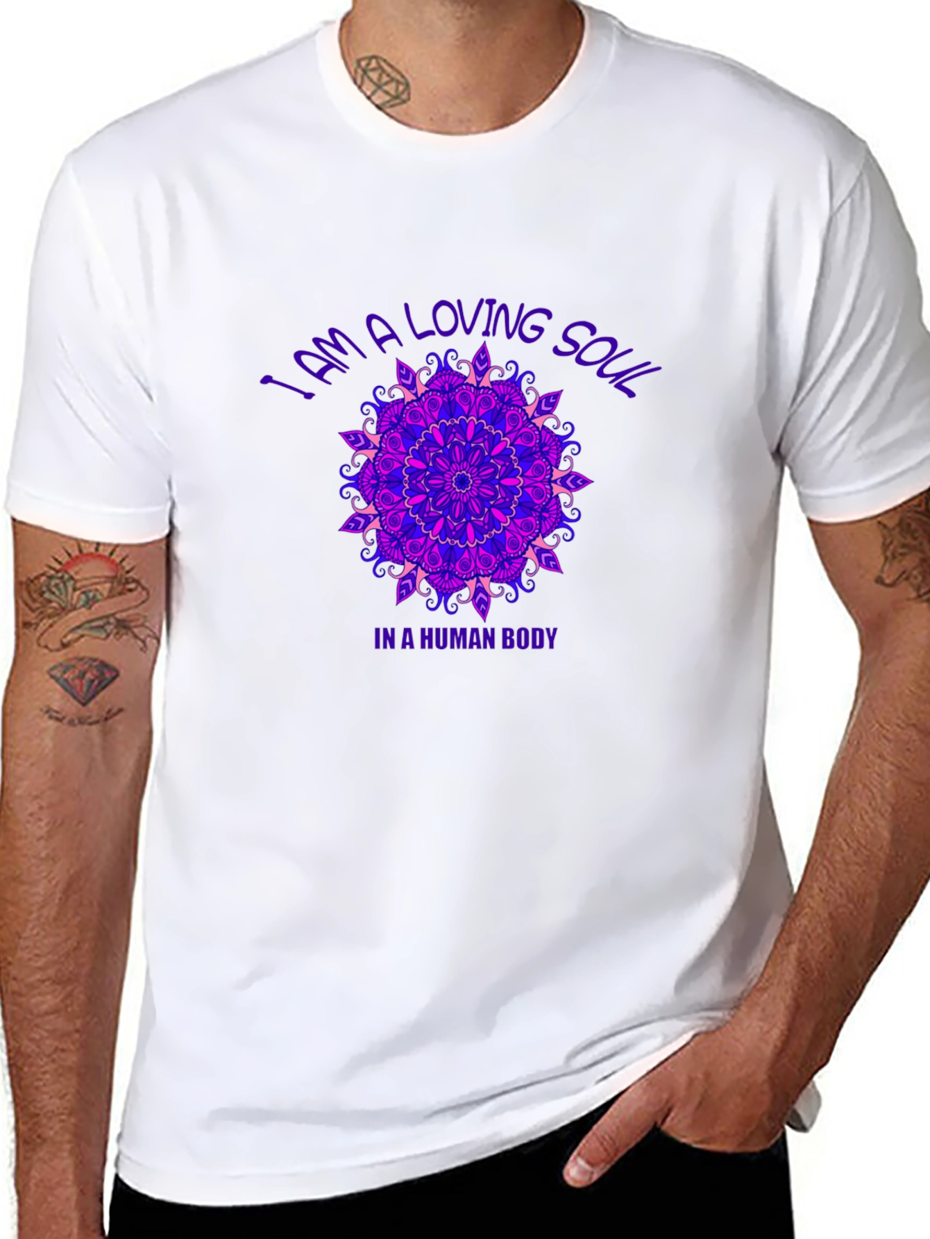 Black Loving Soul Mandala Graphic T-Shirt view 8