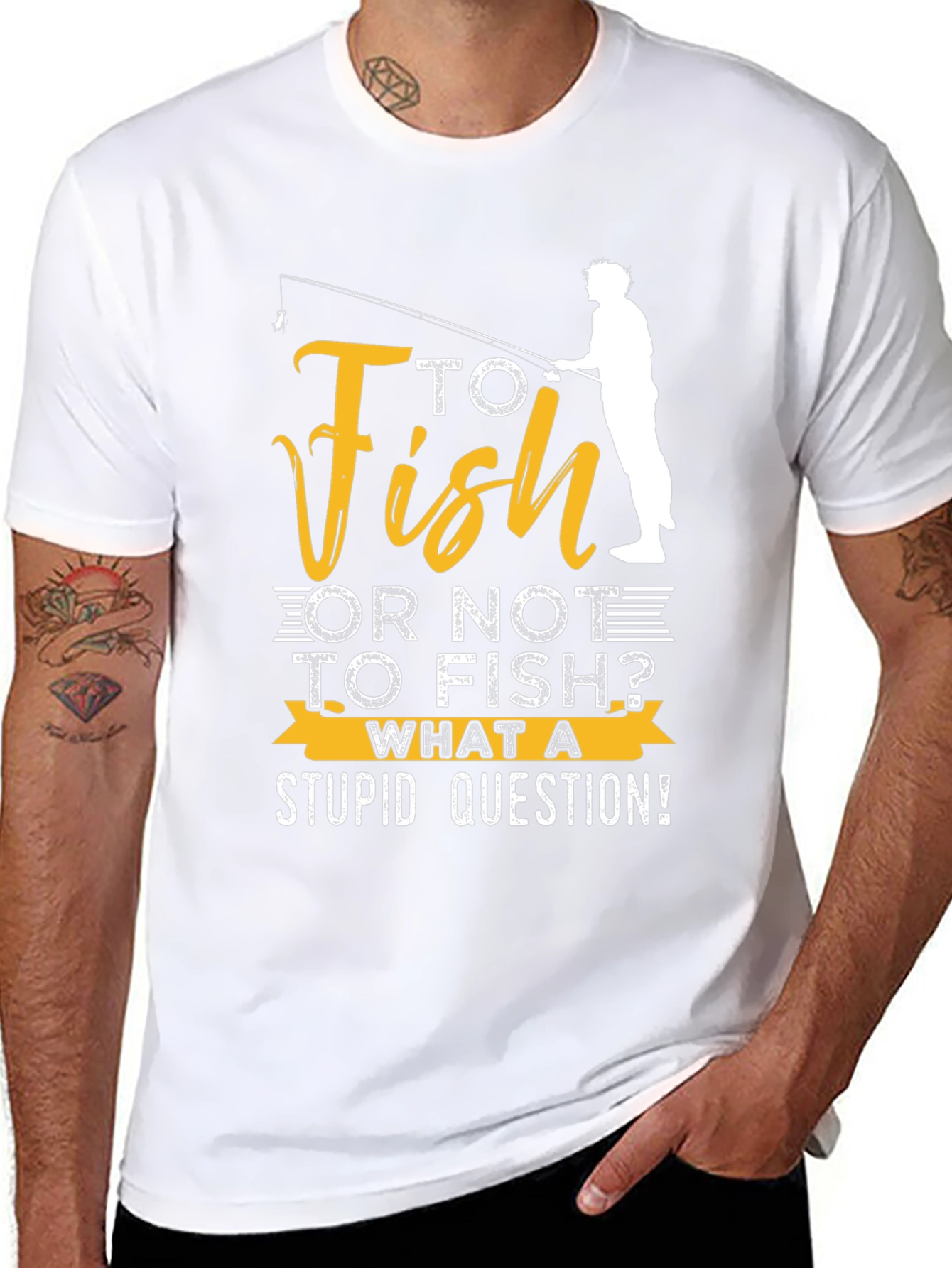 Black Funny Fishing T-Shirt: "To Fish or Not to Fish?" view 8