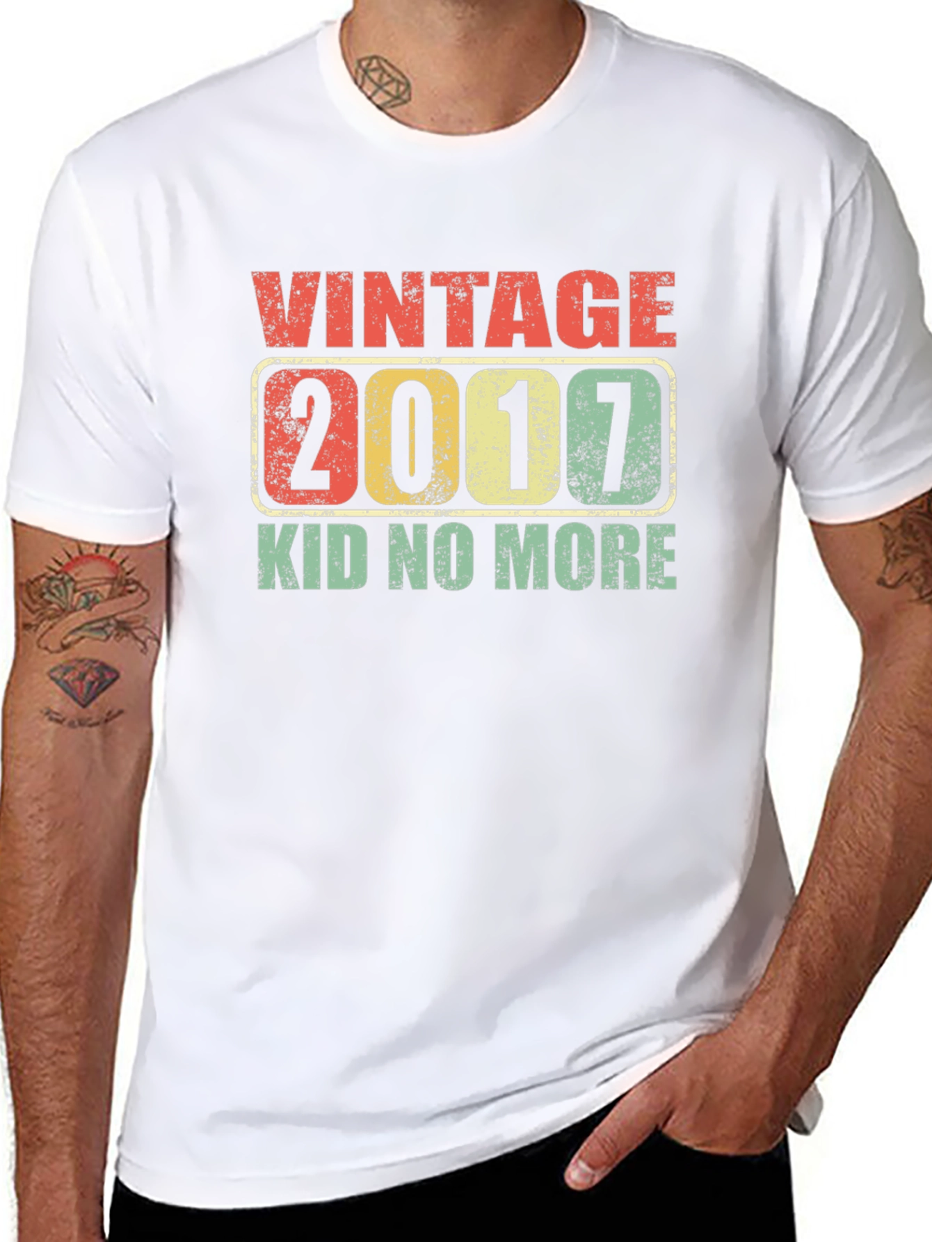 Black Vintage 2017 Kid No More Black T-Shirt view 8