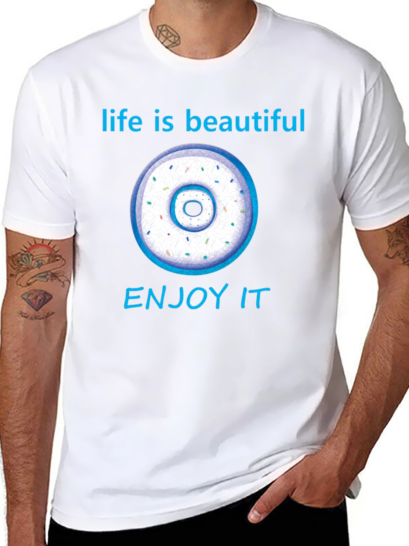 Black Life is Beautiful Donut Graphic Tee view 8