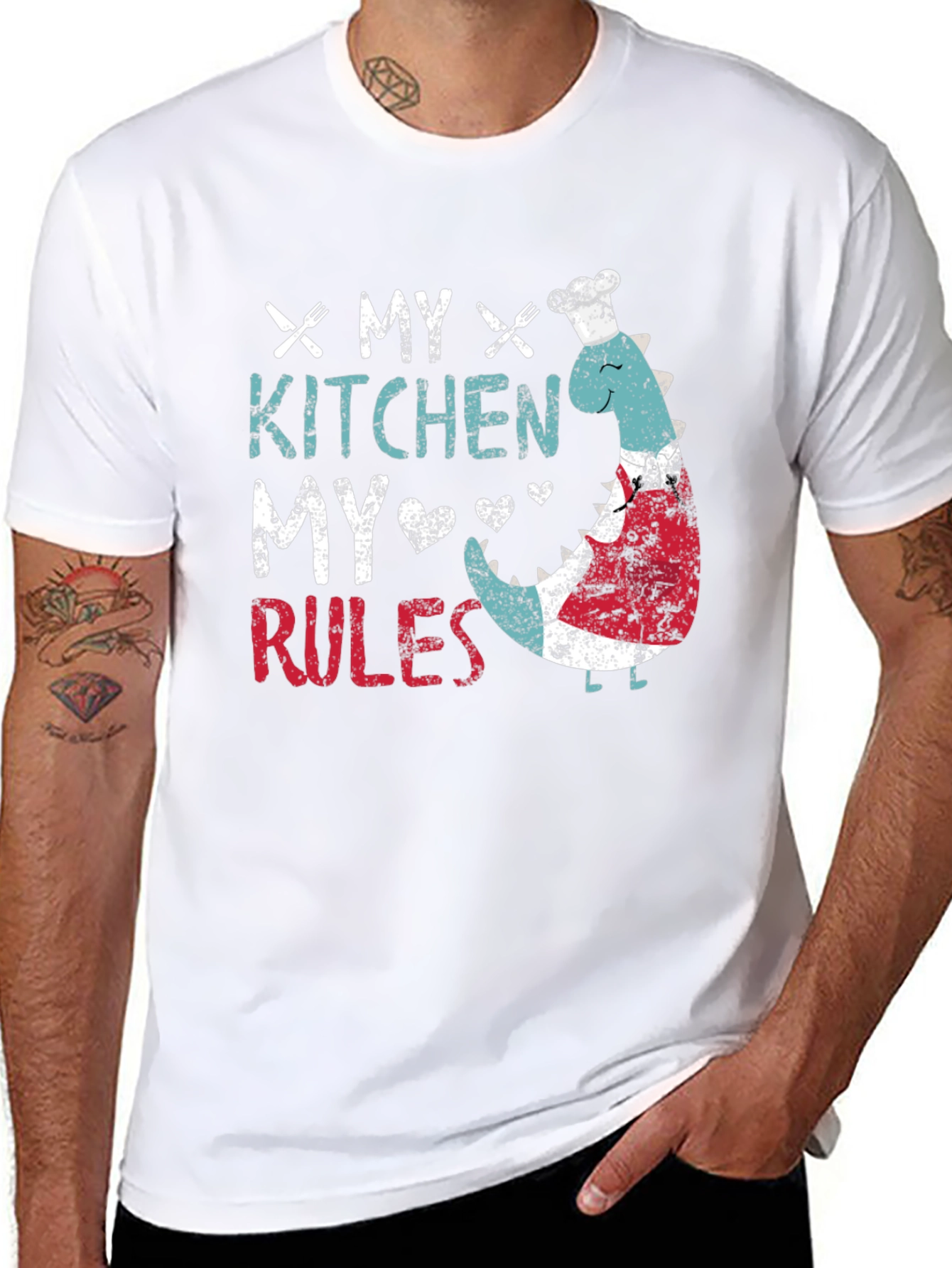 Black My Kitchen My Rules T-Shirt view 8