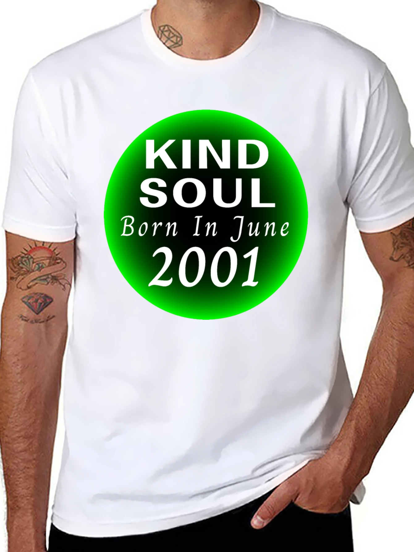 Black Kind Soul Born in June 2001 T-Shirt view 8
