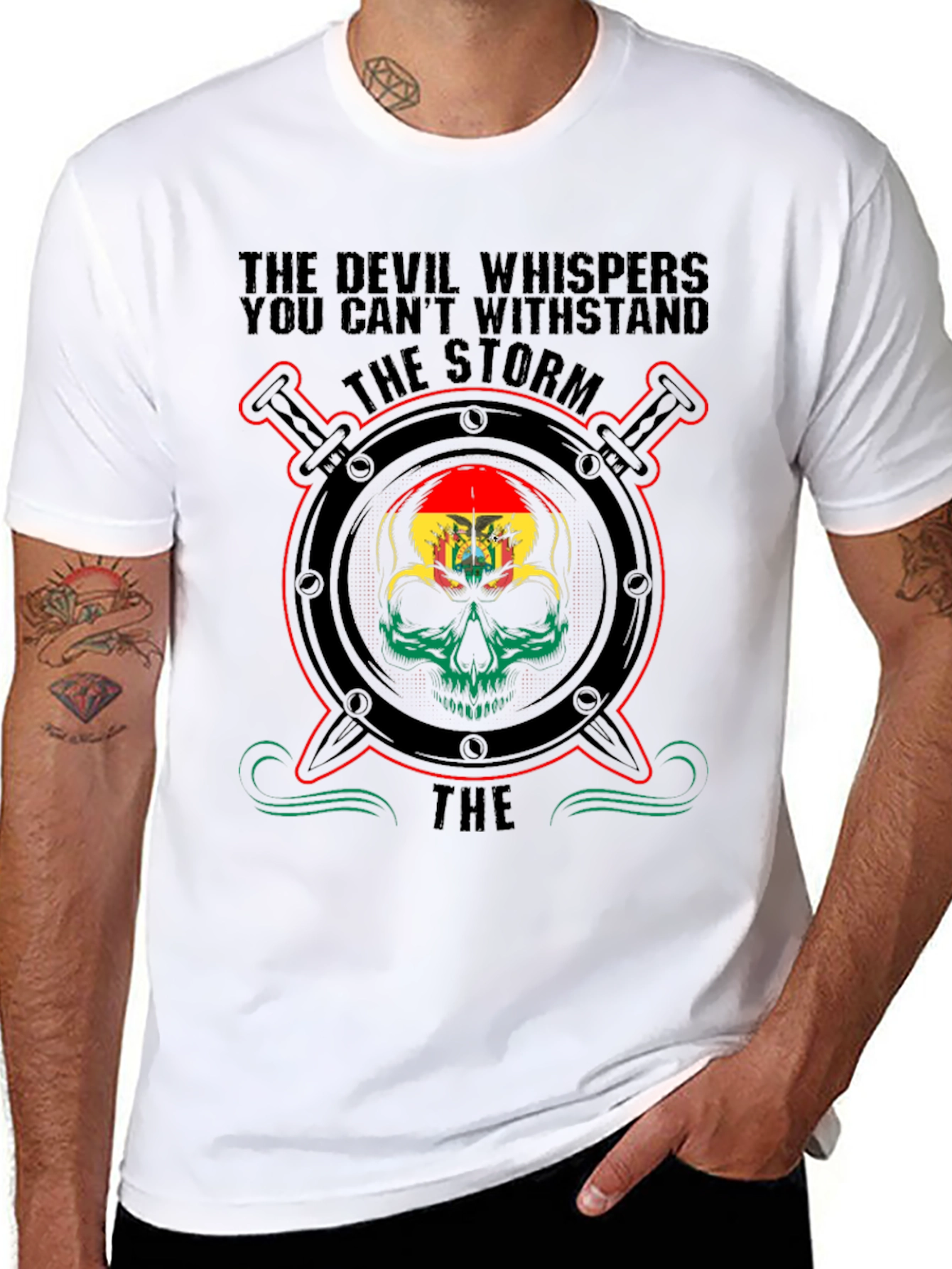 Black Devil Whispers Storm T-Shirt view 8