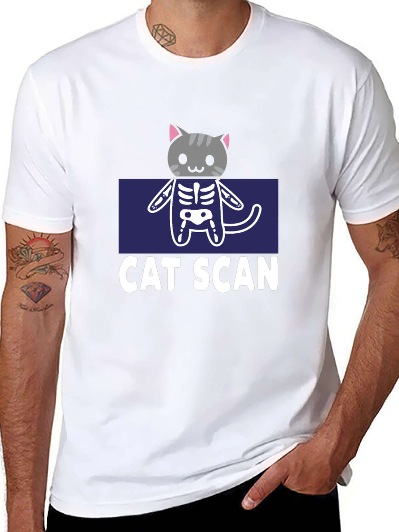 Black Cat Scan T-Shirt - Funny Radiology Tee view 8