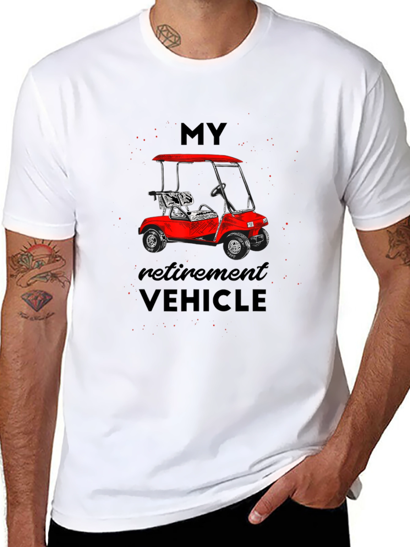 Black Retirement Vehicle Graphic T-Shirt view 8