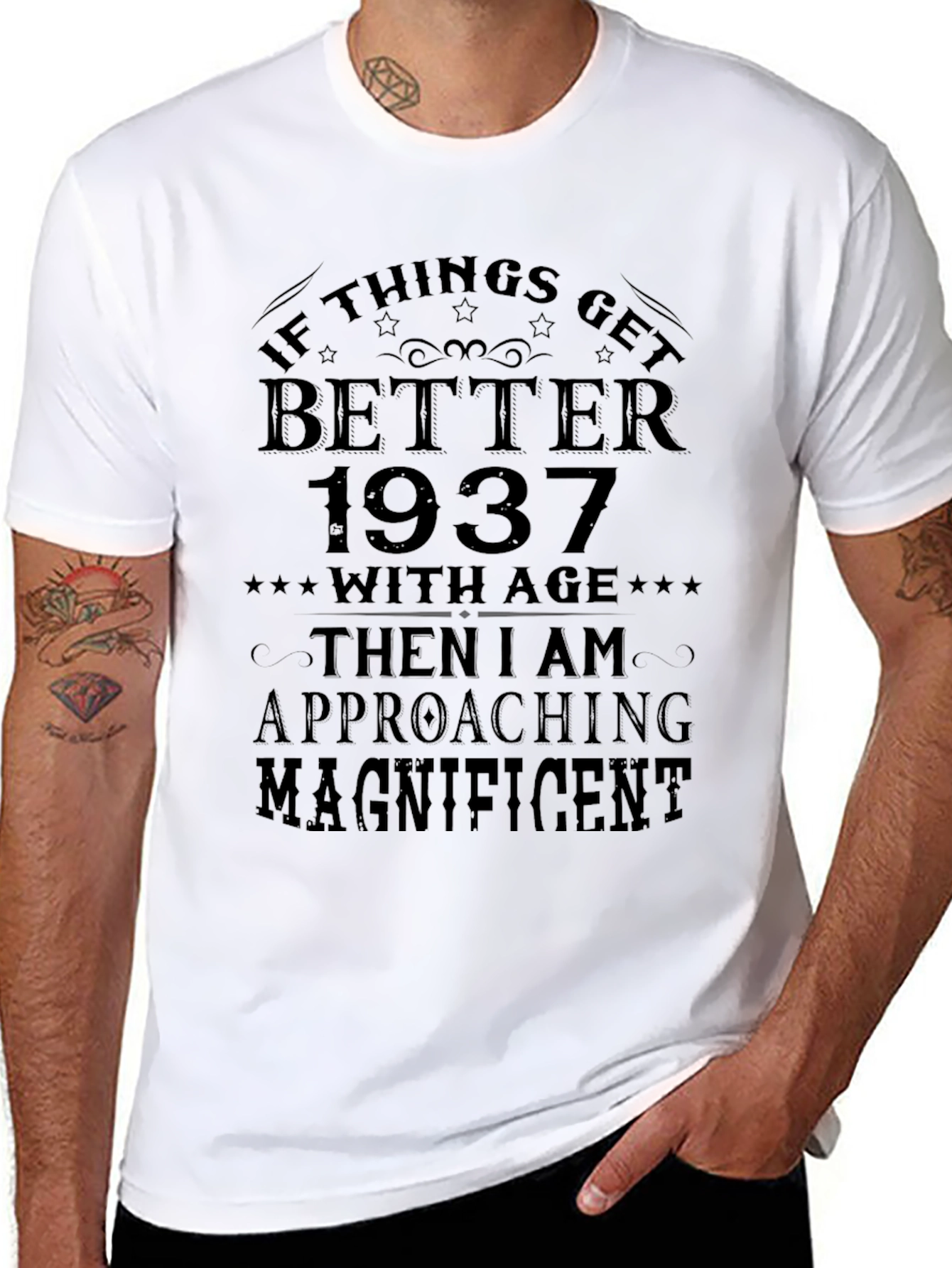 Black Better With Age 1937 T-Shirt view 8