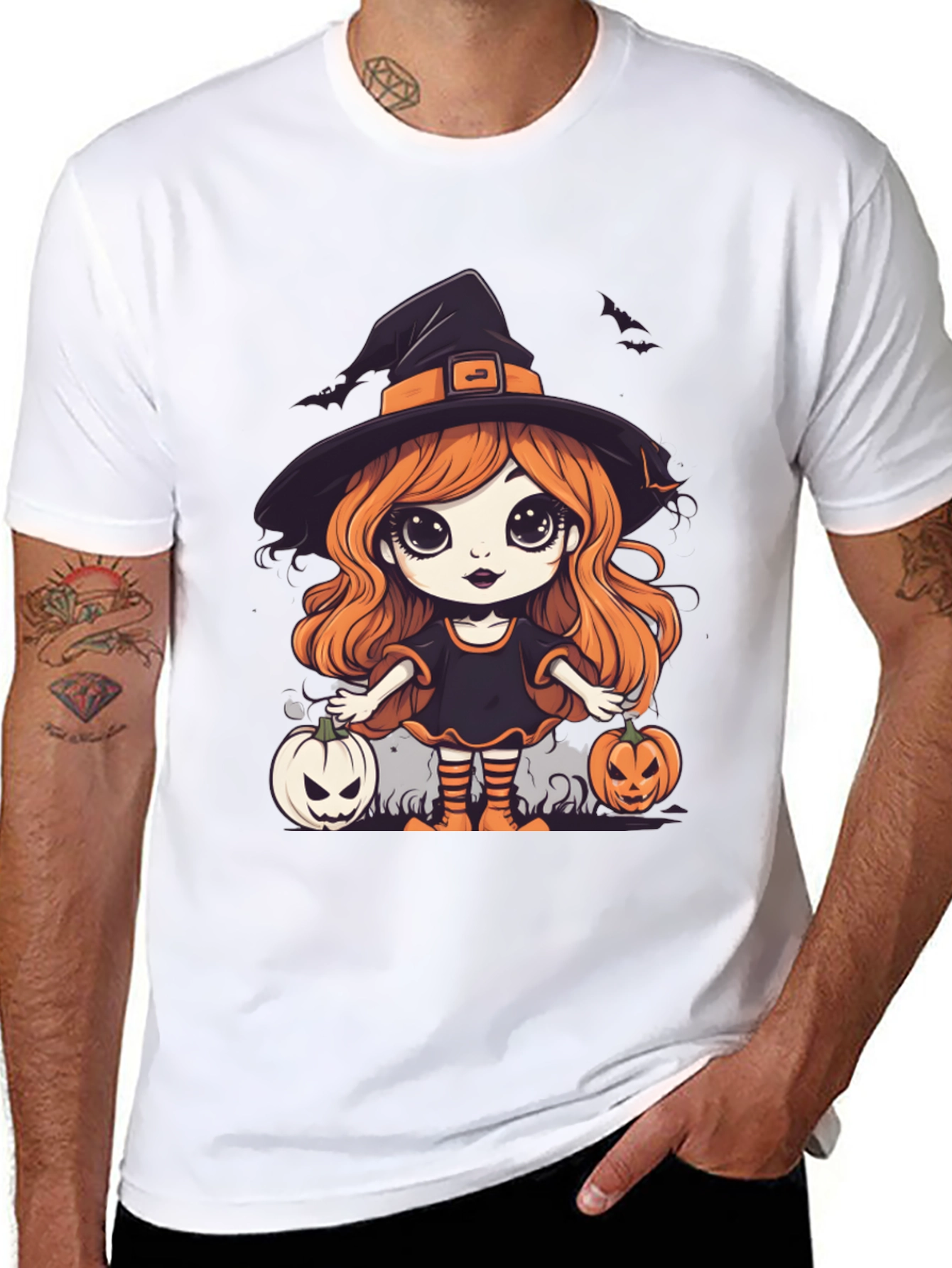 Black Halloween Witch T-Shirt view 8