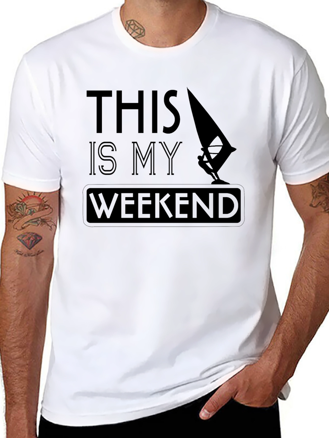 Black Weekend Windsurfer T-Shirt - Black view 8