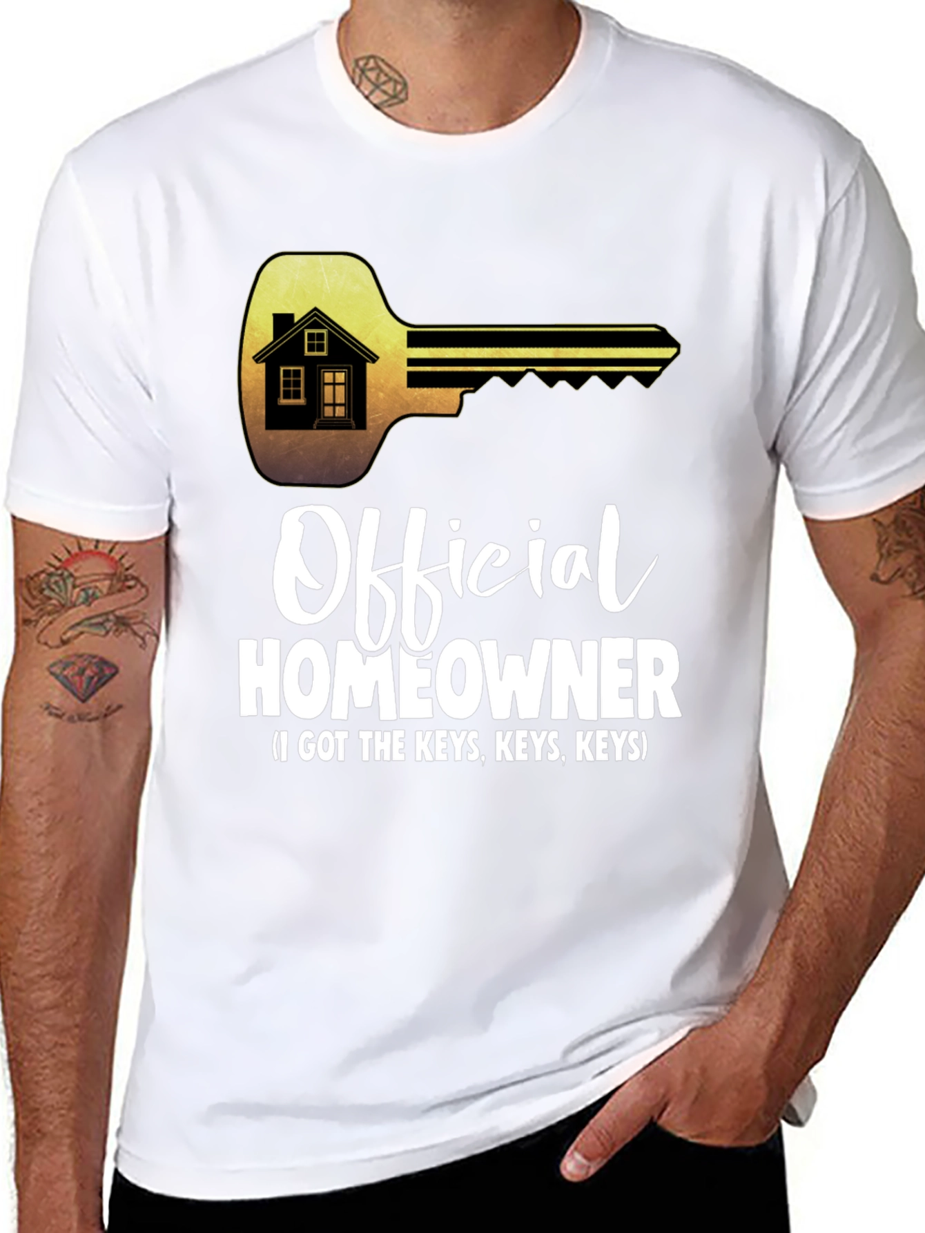 Black Official Homeowner T-Shirt - Got the Keys Tee view 8