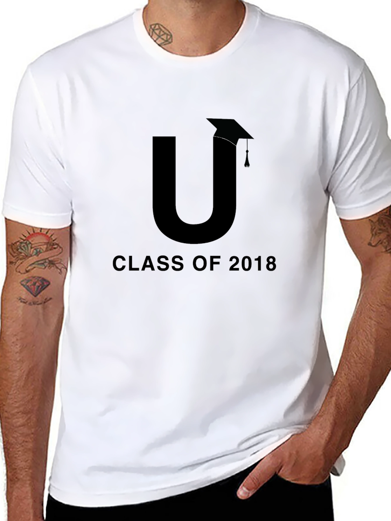 Black Class of 2018 Graduation T-Shirt view 8