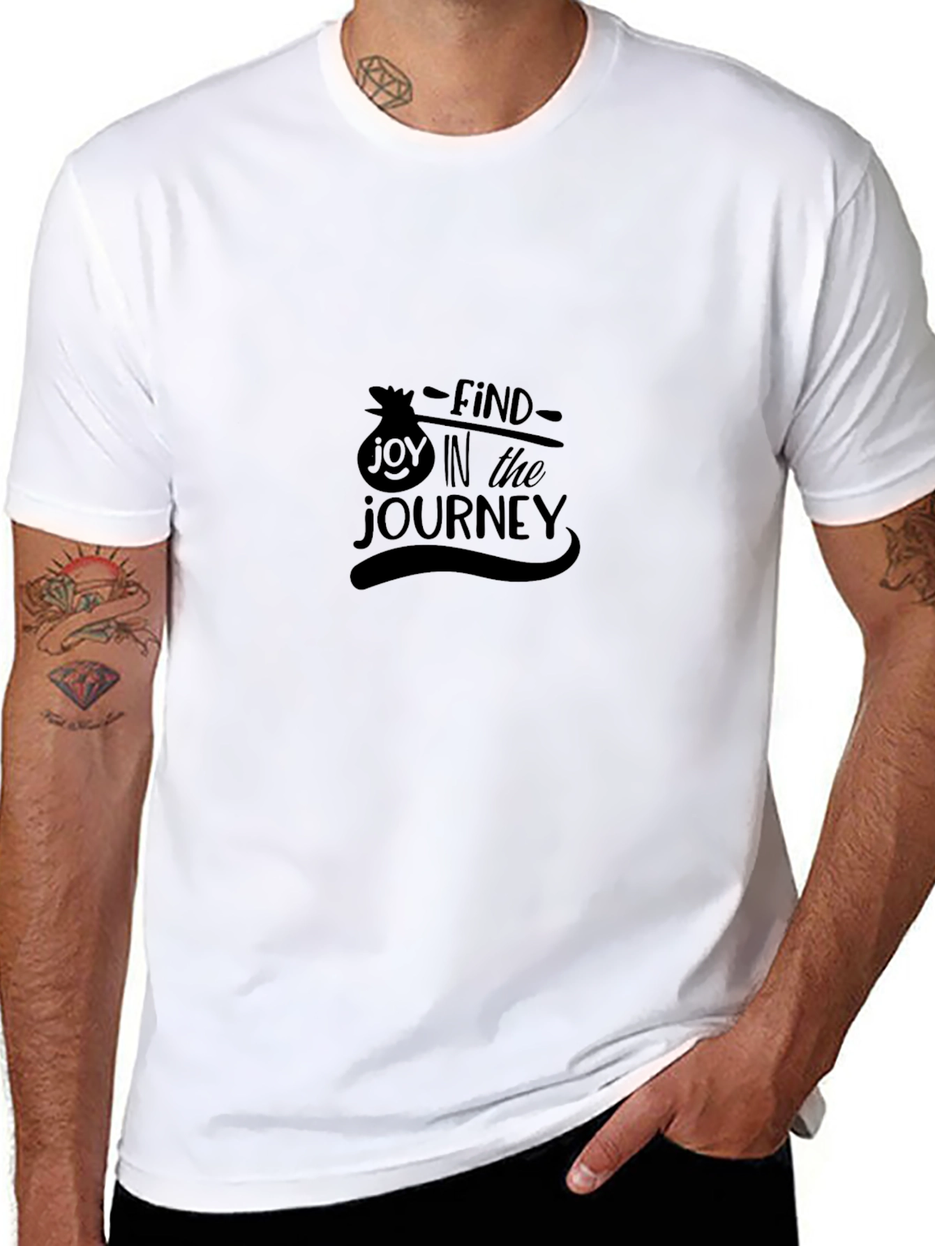 Black Find Joy in the Journey Graphic Tee view 8