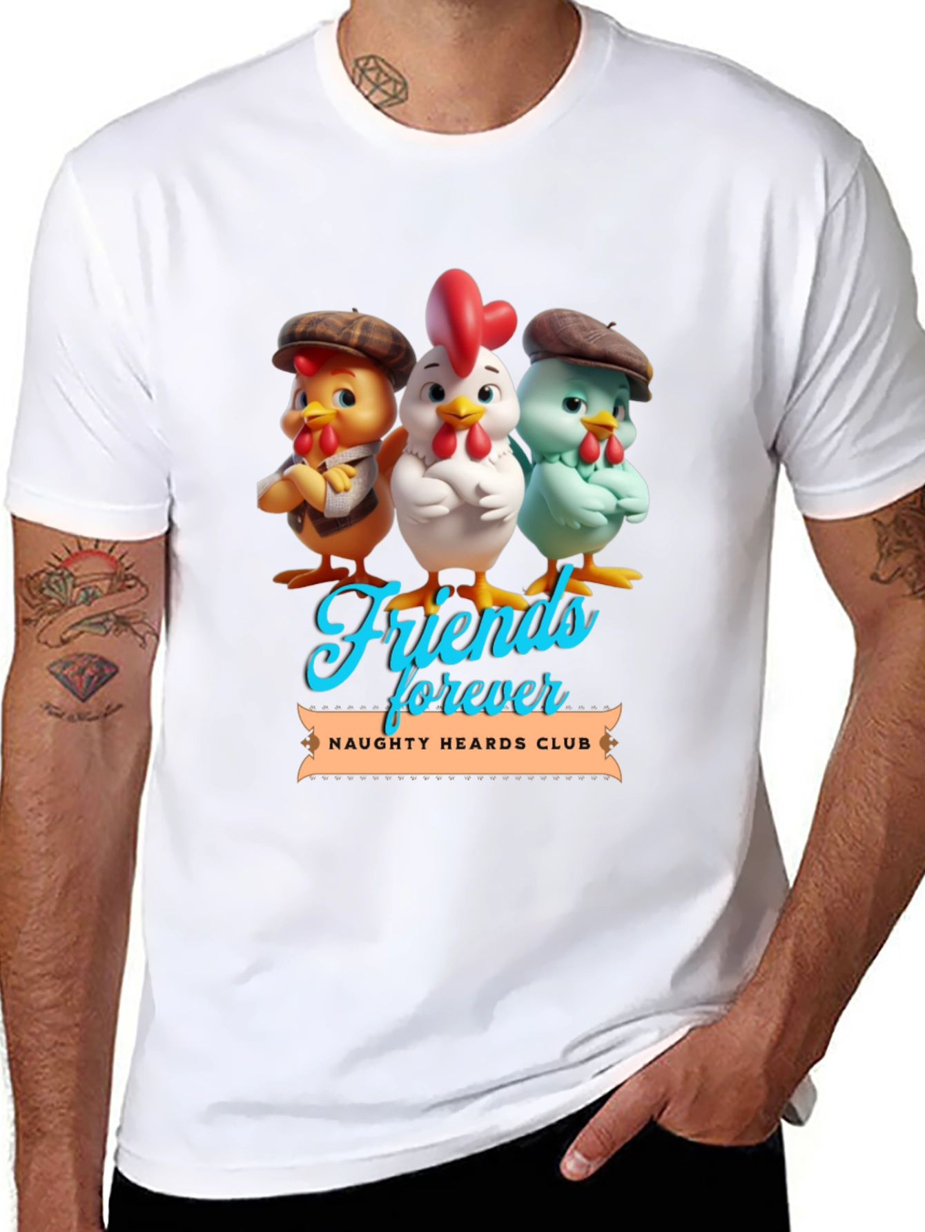 Black Friends Forever Novelty T-Shirt view 8