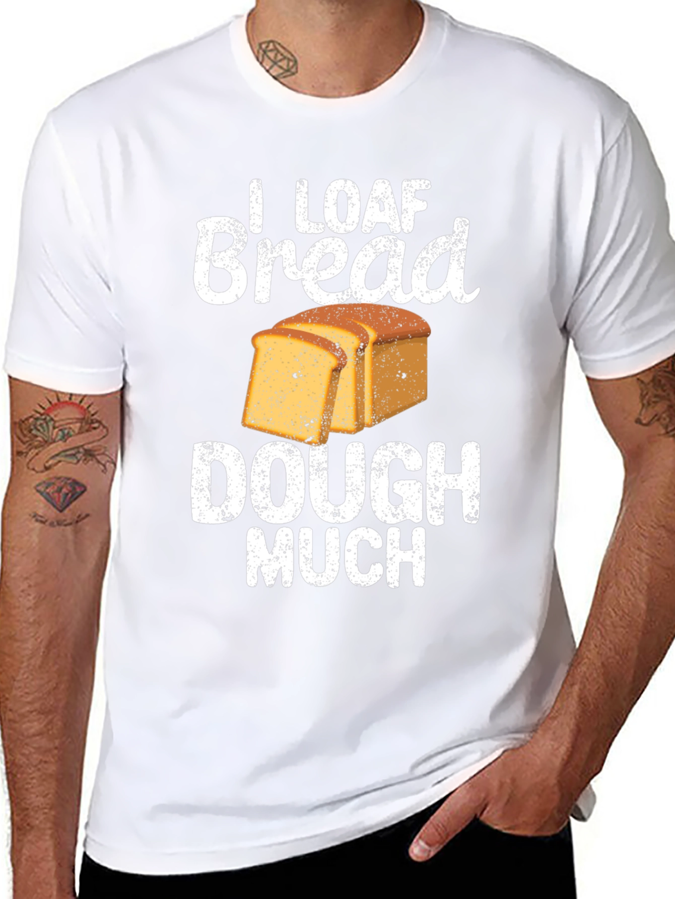 Black I Loaf Bread Dough Much T-Shirt Funny Baker Tee view 8