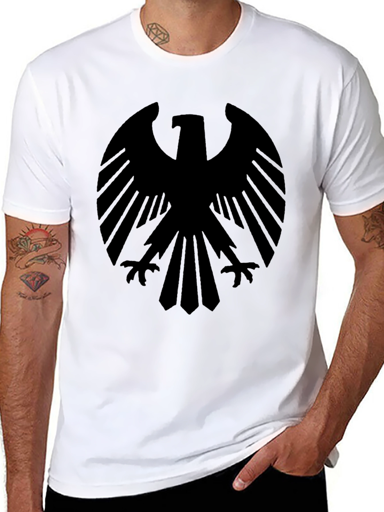 Black Black Eagle Graphic Tee - Stylish Menswear view 8