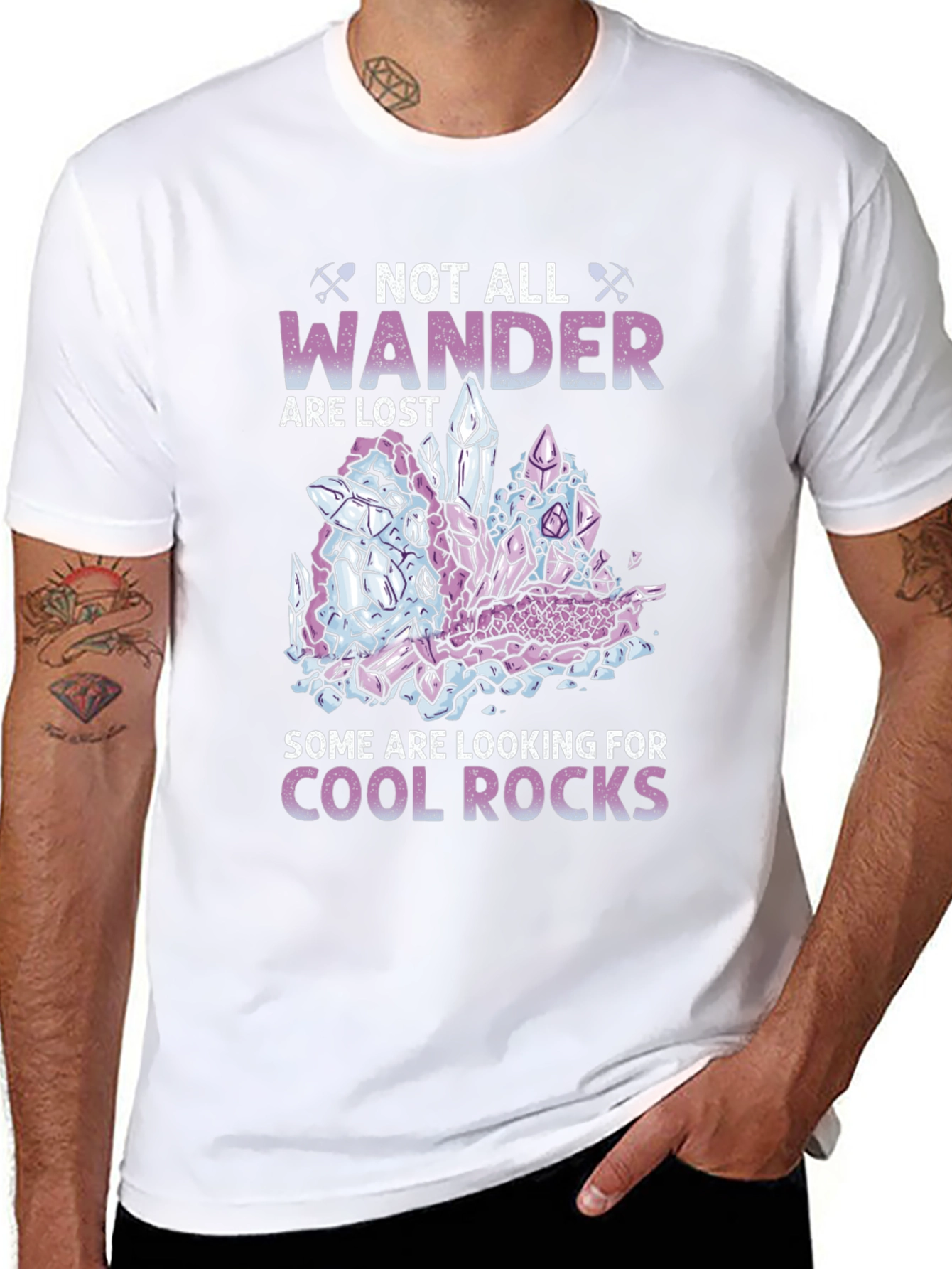 Black Cool Rocks Wanderer T-Shirt view 8