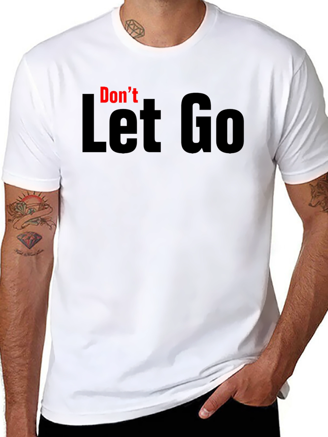Black Don't Let Go Graphic Tee - Black view 8