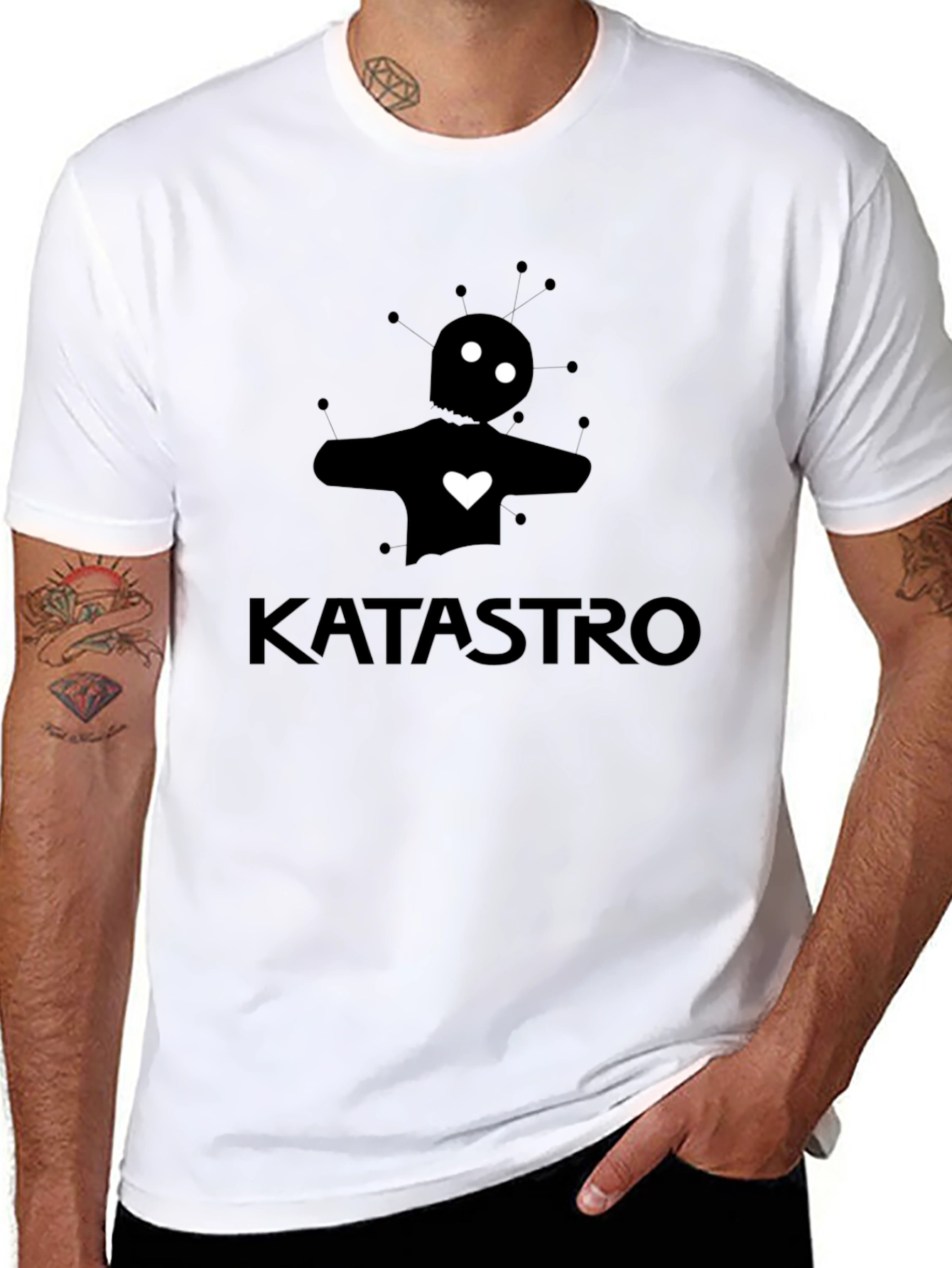 Black Katastro T-Shirt: Stylish Black Graphic Tee view 8