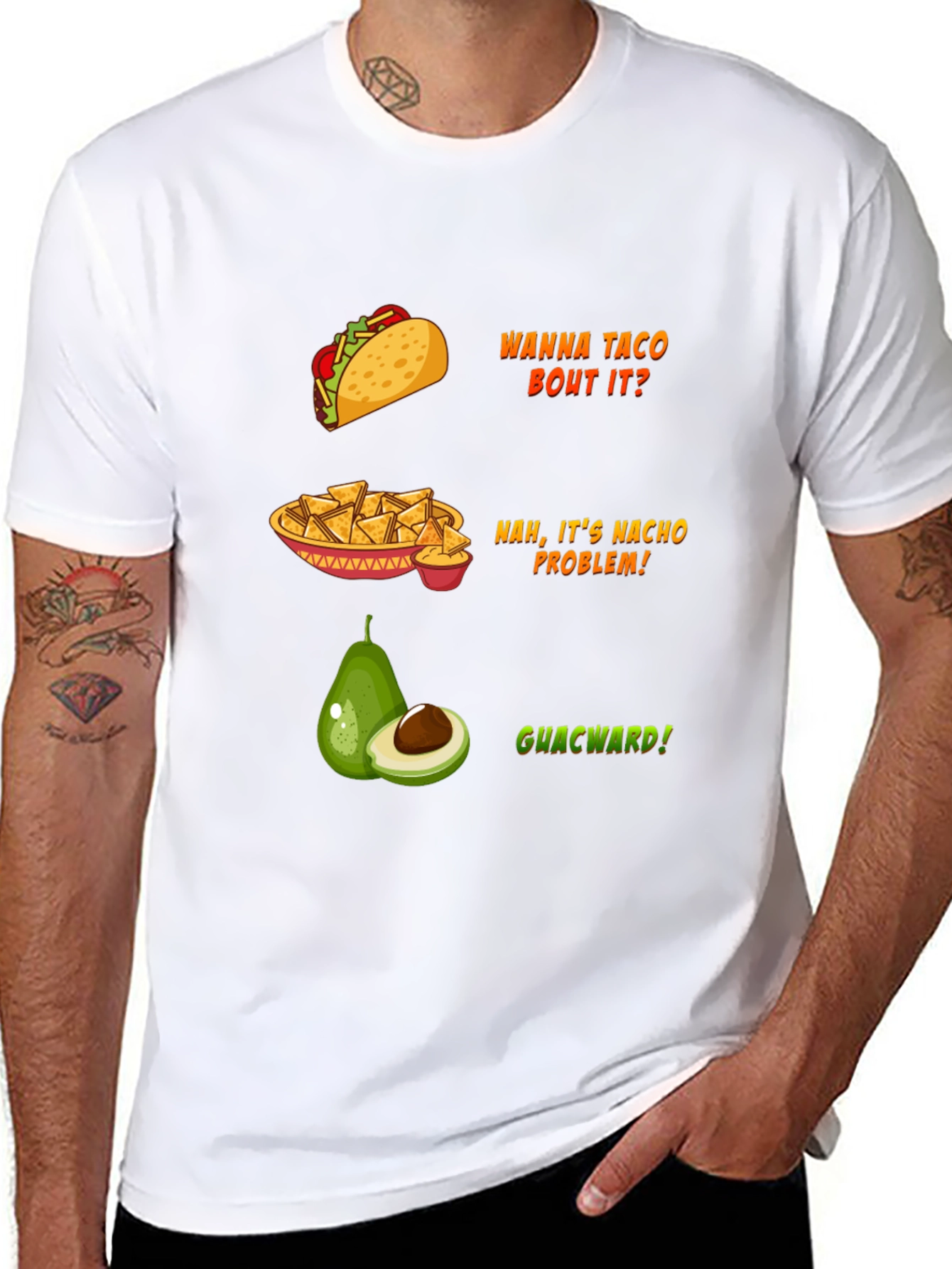 Black Funny Food Puns Black T-Shirt view 8