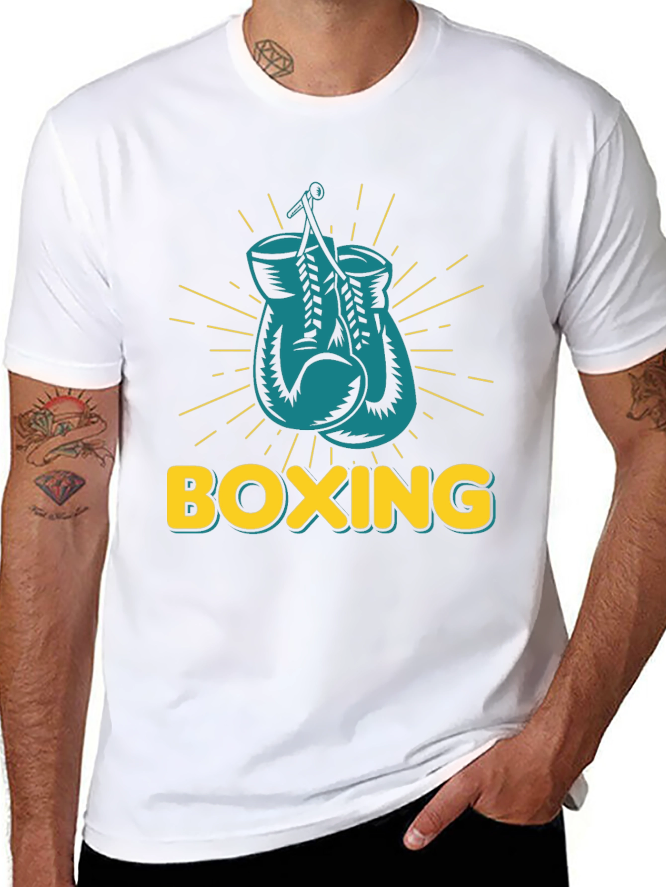 Black Boxing Gloves Graphic Tee - Punch Out Style! view 8