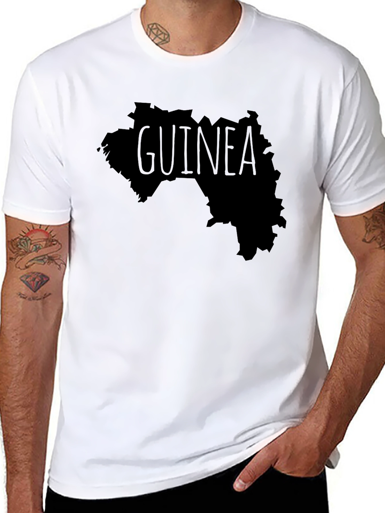 Guinea Map T-Shirt - Black - 8