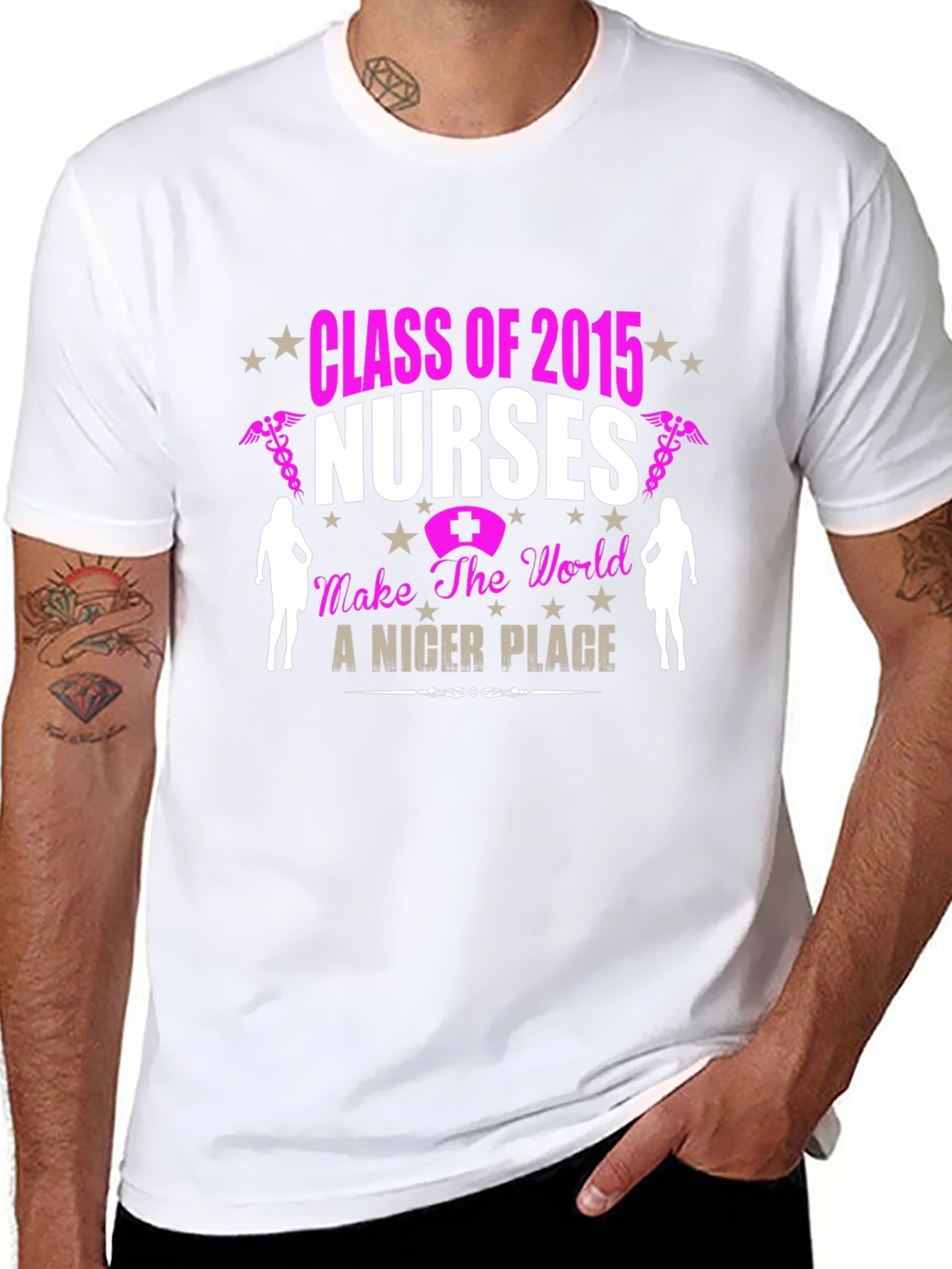 Black Class of 2015 Nurses T-Shirt view 8